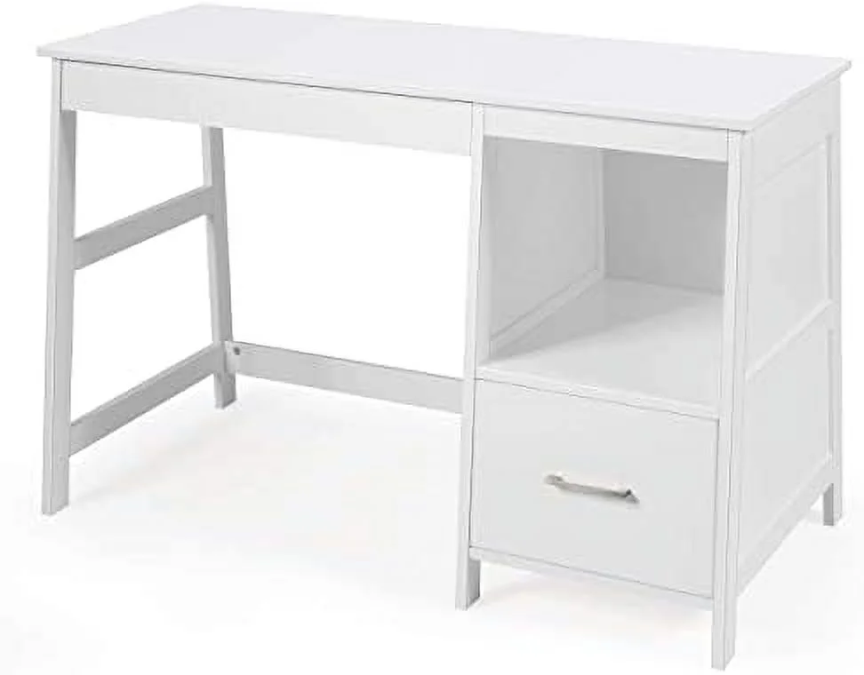 TJCGDTY 47.5\u201D Computer Desk with 2  Drawers  Small Computer Table Study Writing Desk   Office Desk Study Desk with  Space (Black)