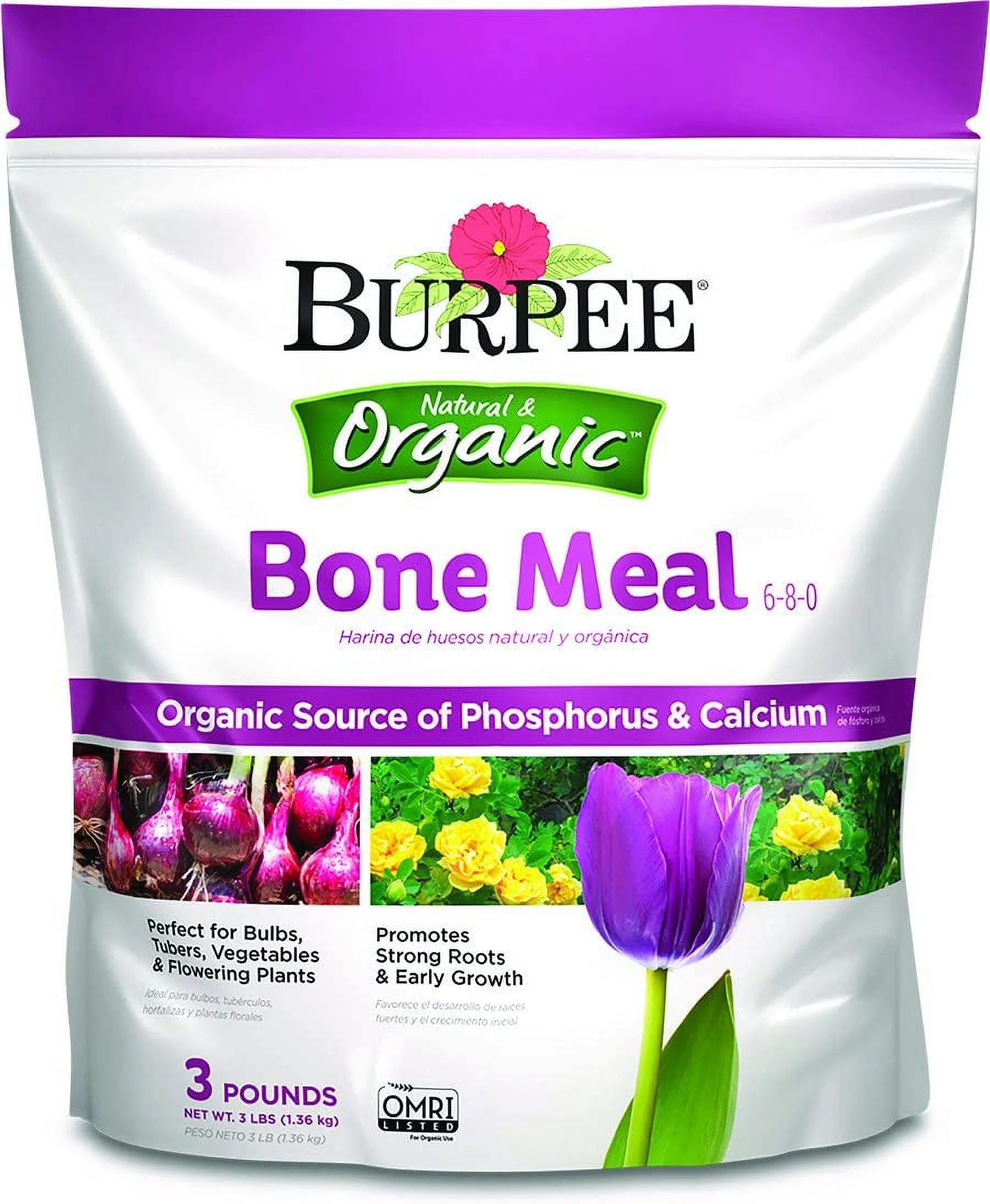 Burpee Organic Bone Meal Fertilizer, 3 lb (1 Pack) Bone Meal (3lbs)
