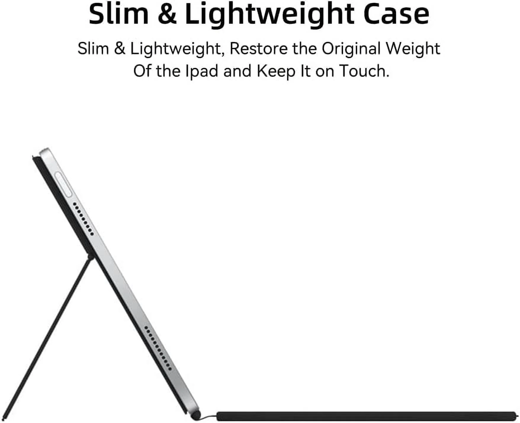 Magnetic Keyboard Case for iPad 10th Generation 10.9 inch (2022), Multi-Touch Trackpad, 7 Colors Backlit, Bluetooth Magnetic Detachable Keyboard Protective Case for iPad 10th Gen 2022 Black