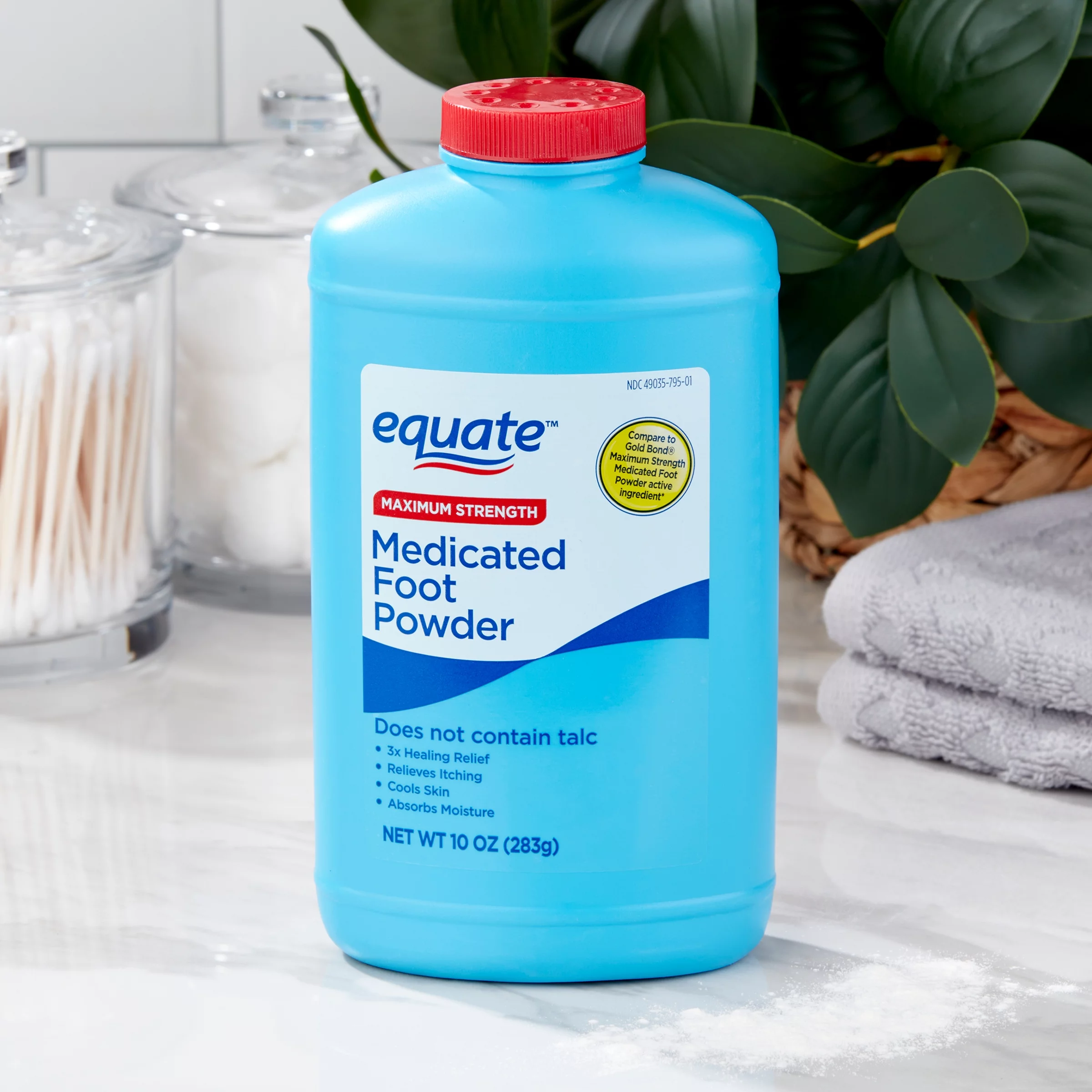 Equate, Max Strength Medicated Foot Powder, 10 oz.