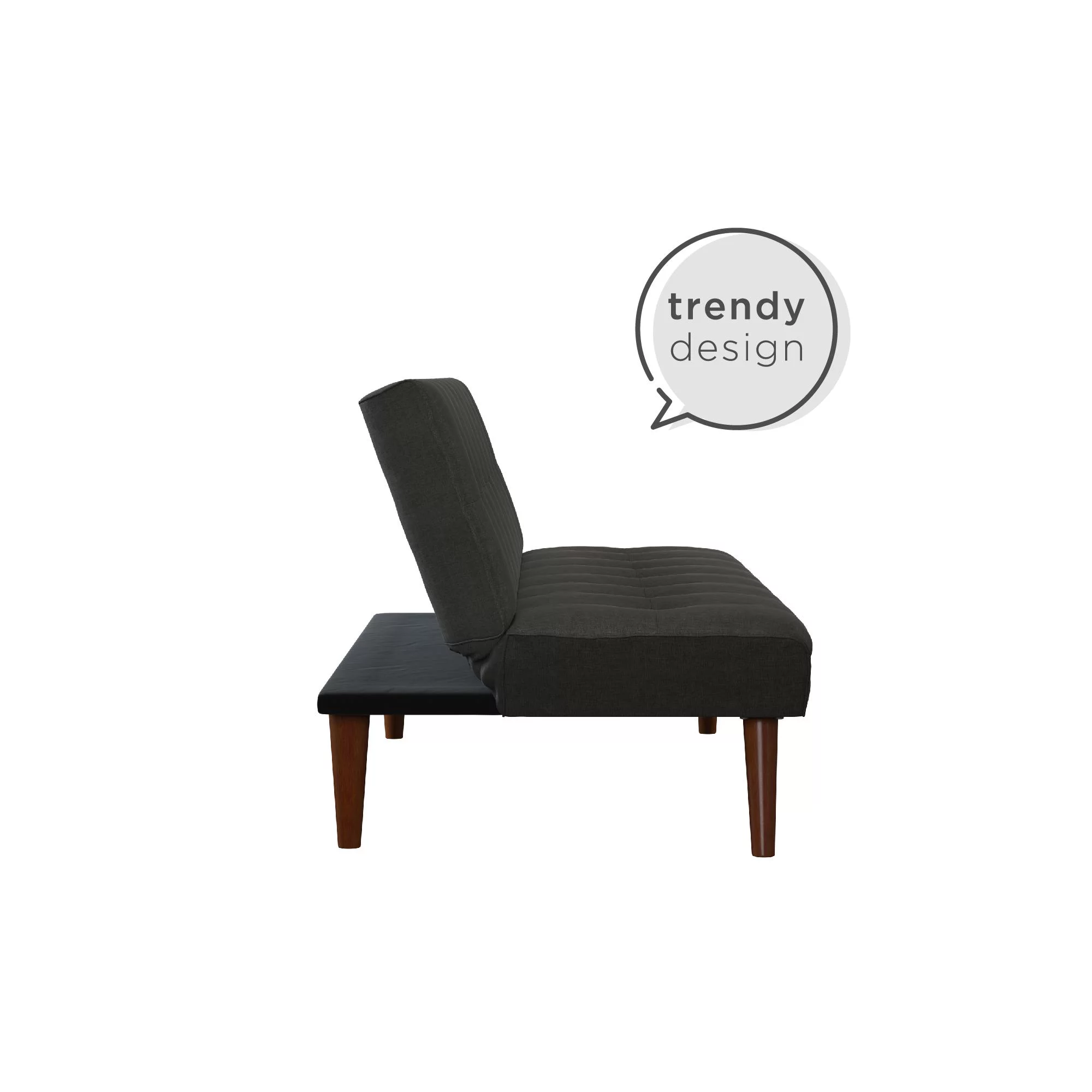 RealRooms Adley Small Space Modern Futon, Green, Navy, Dark Gray, Mustard