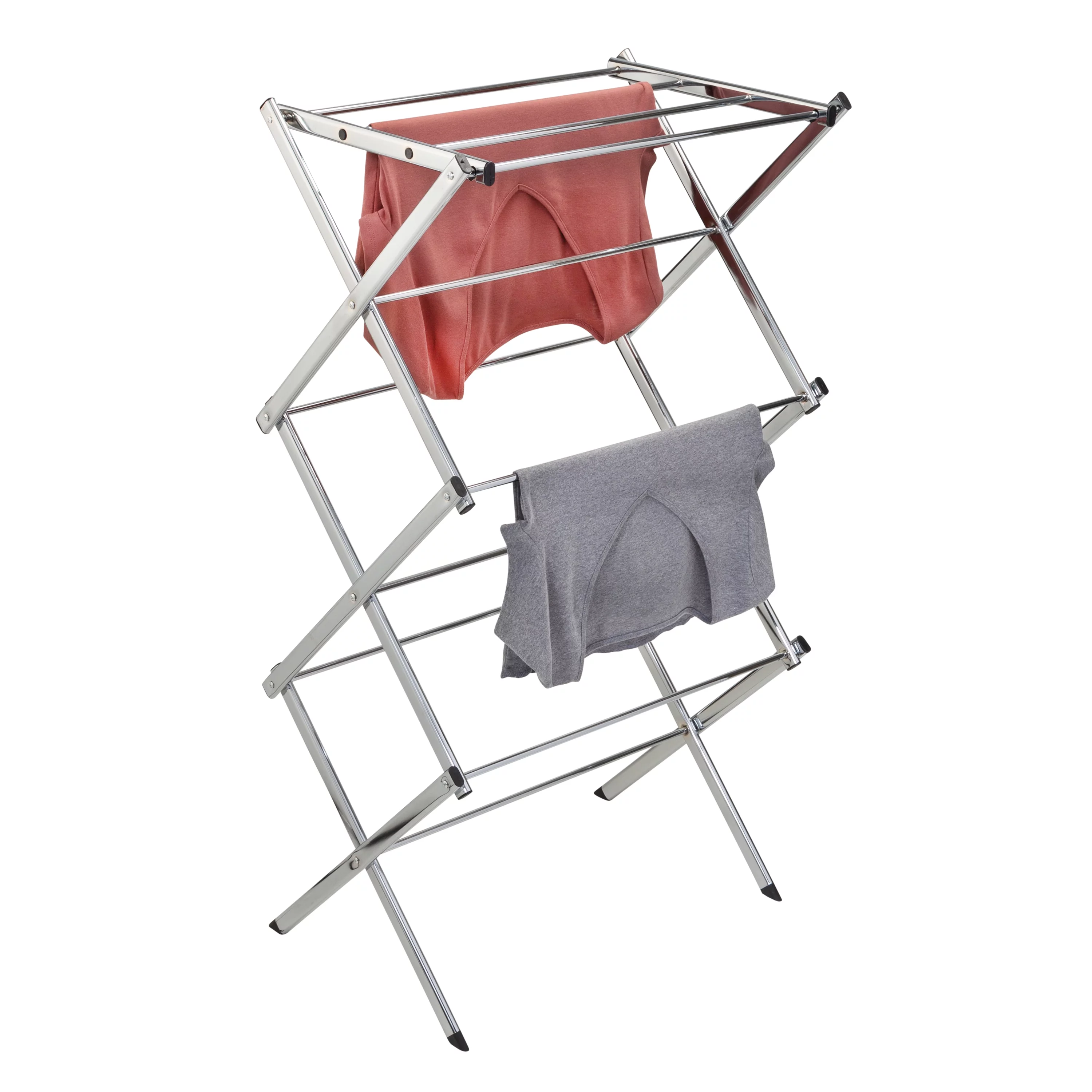 Honey-Can-Do Collapsible Steel Slim-Profile Freestanding Clothes Drying Rack, Chrome