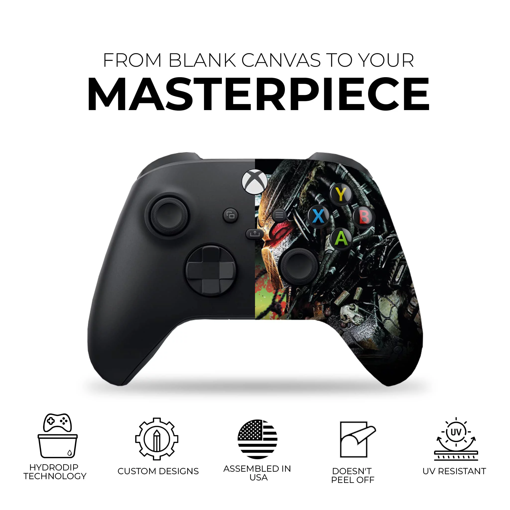 Dreamcontroller Wireless Xbox One Controller Predator Design, Compatible with Series X/S