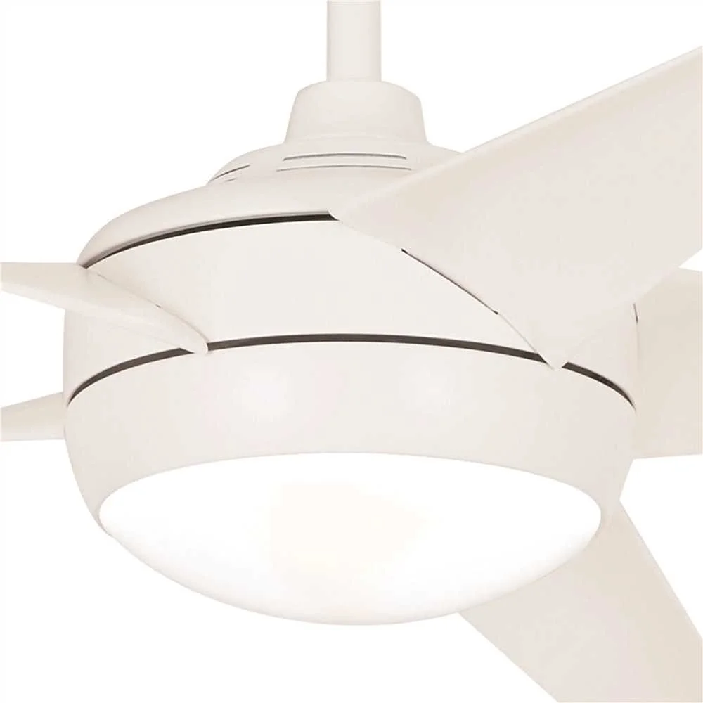Home Decorators Collection 37662 52 in. Windward IV Indoor Ceiling Fan with Bowl Light Kit & Blades, Matte White