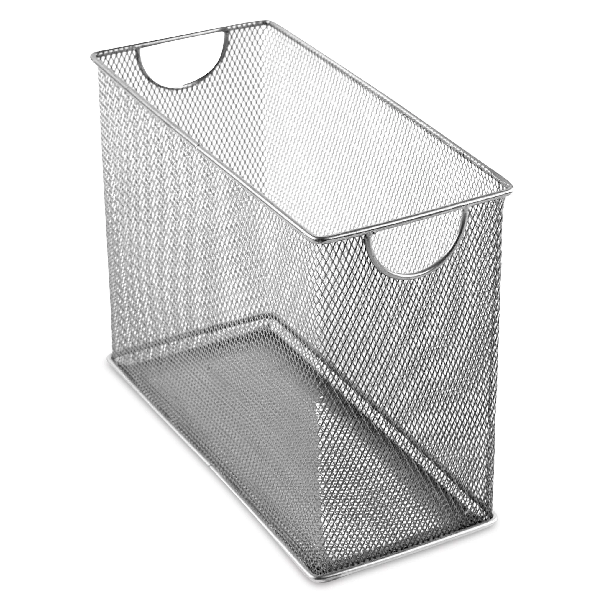 Design Ideas MeshWorks Stacking Bin - Silver, 5-1/2
