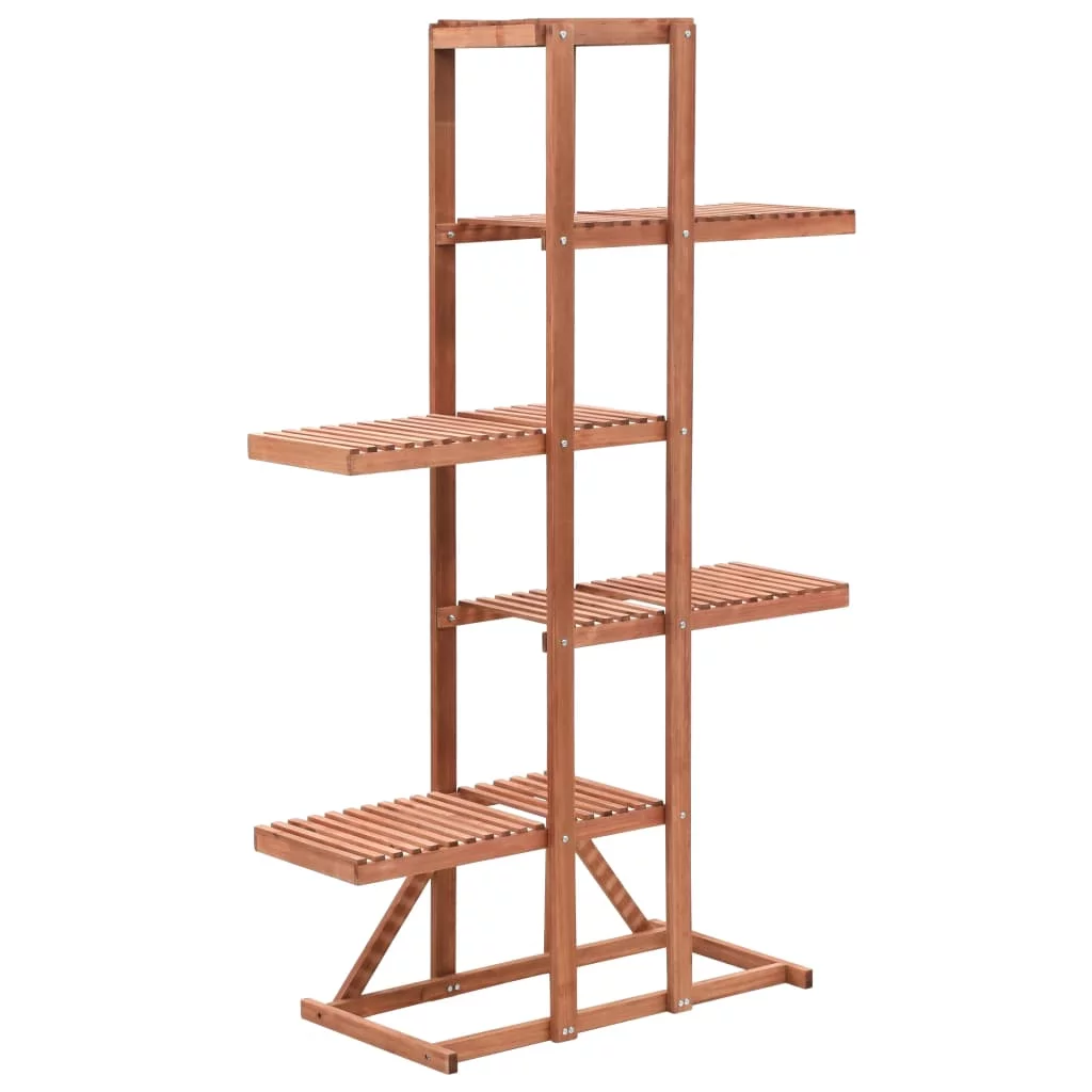 Dcenta Wooden Plant Stand Multilayer Flower Display Rack Pot Holder Cedar Wood Storage Rack Shelving Unit for Indoor  Yard Garden Patio Balcony 33.9 x 14.2 x 54.7 Inches (L x W x H)