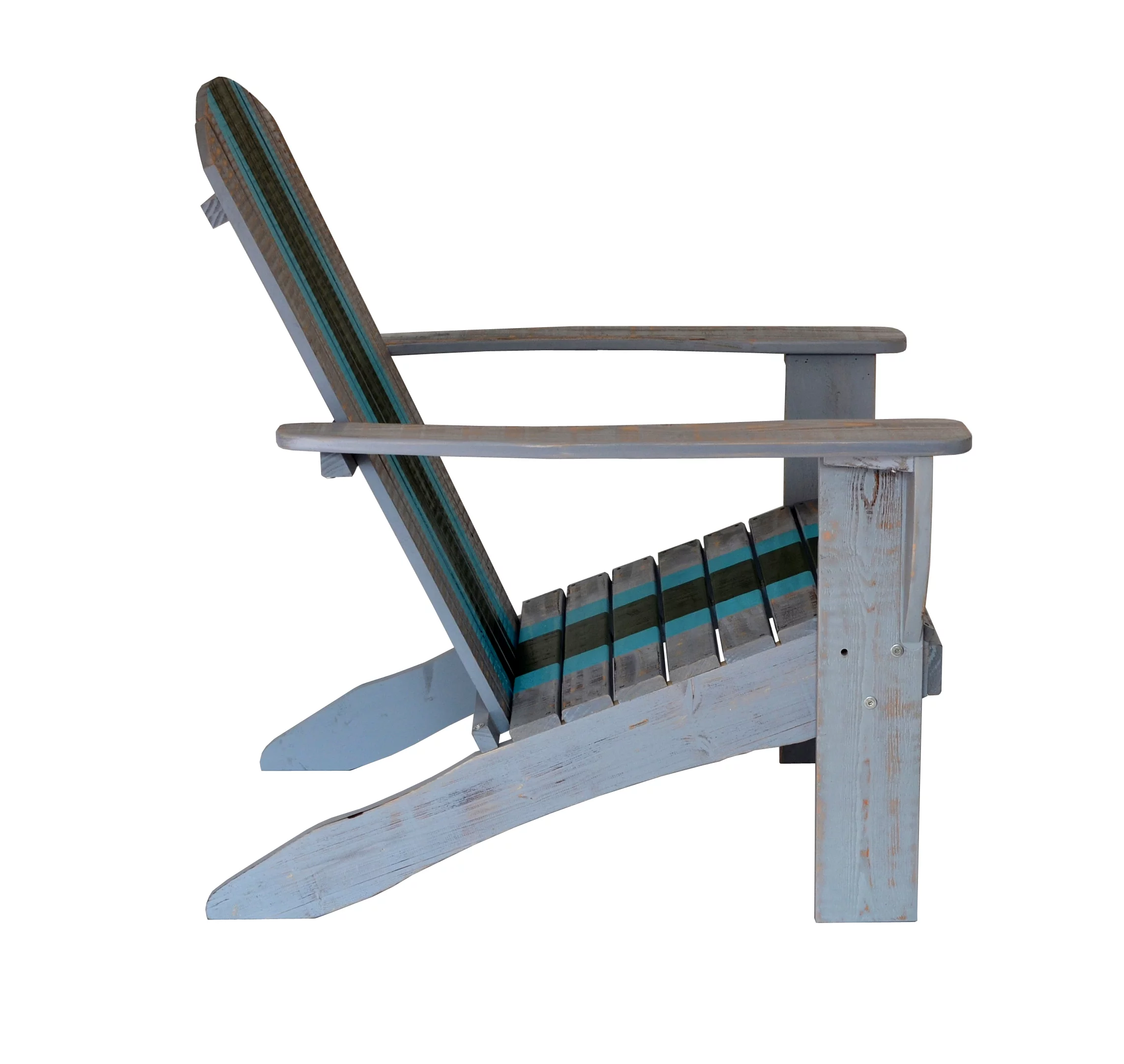 RSI    Riverstone Solid Cedar Adirondack Extra Wide Chair with build in bottle opener &  matching folding table   - Racing Grey