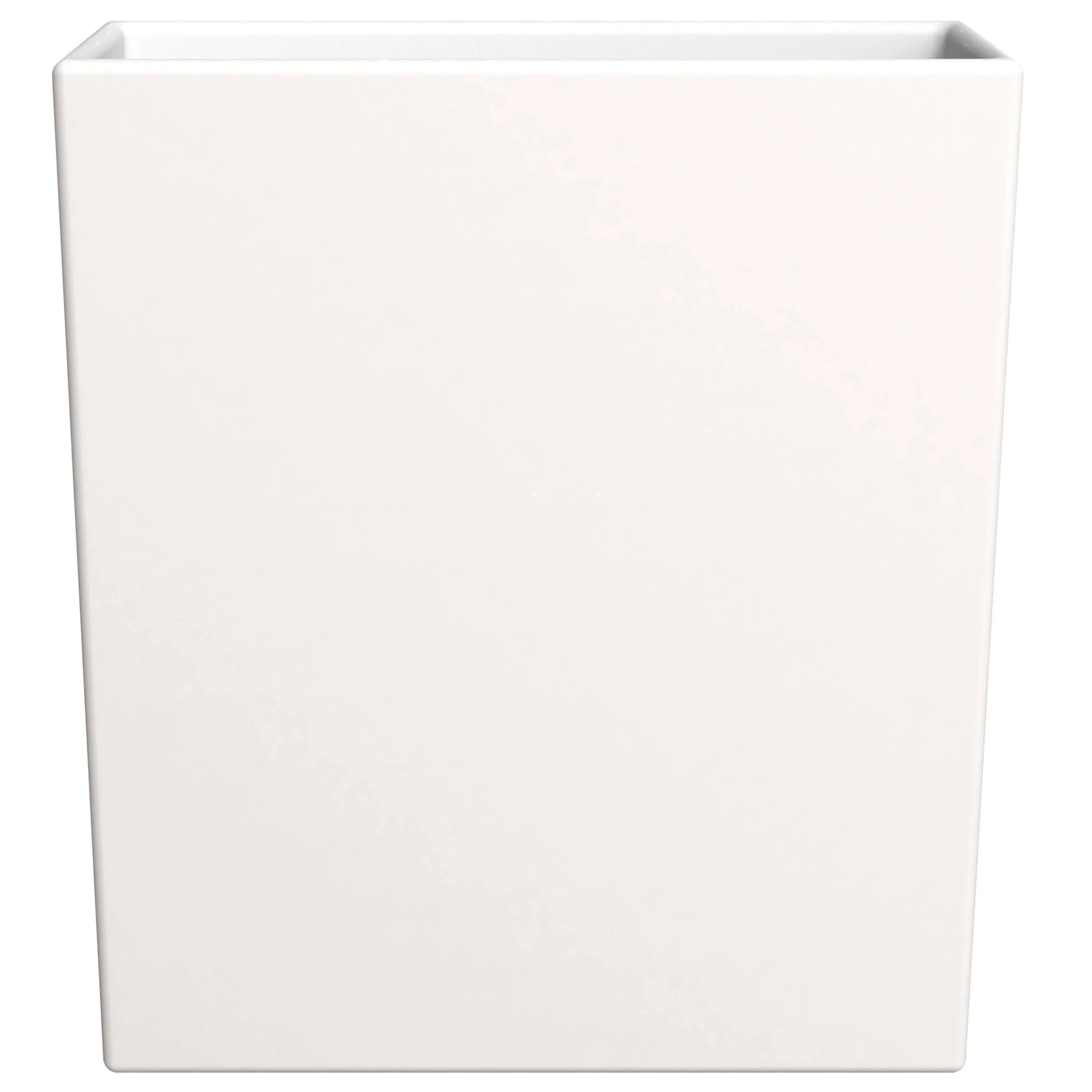 LeisureMod Thistle Fiberstone and MGO Clay Rectangular Planter White 28