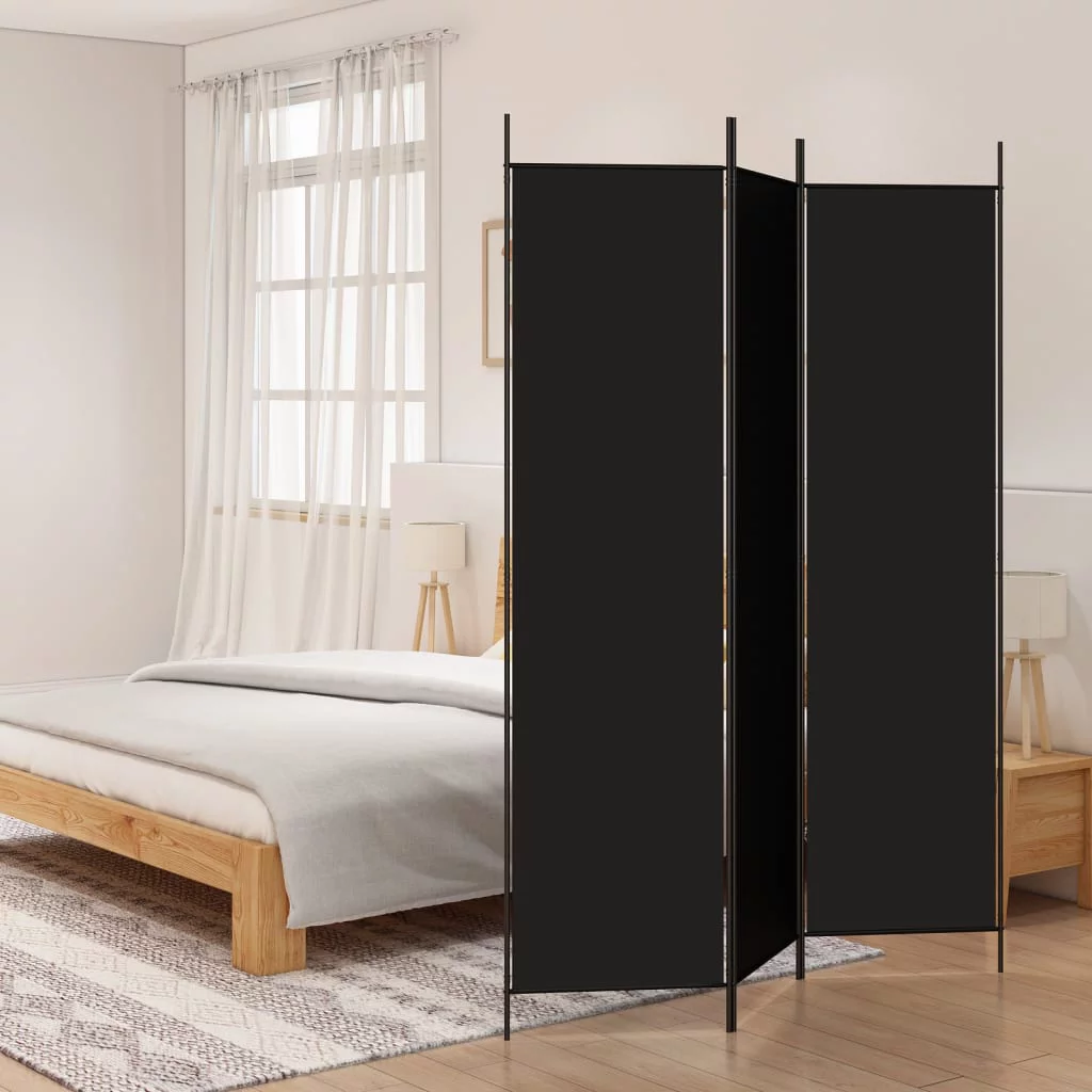 Anself 3-Panel Room Divider Black 59.1