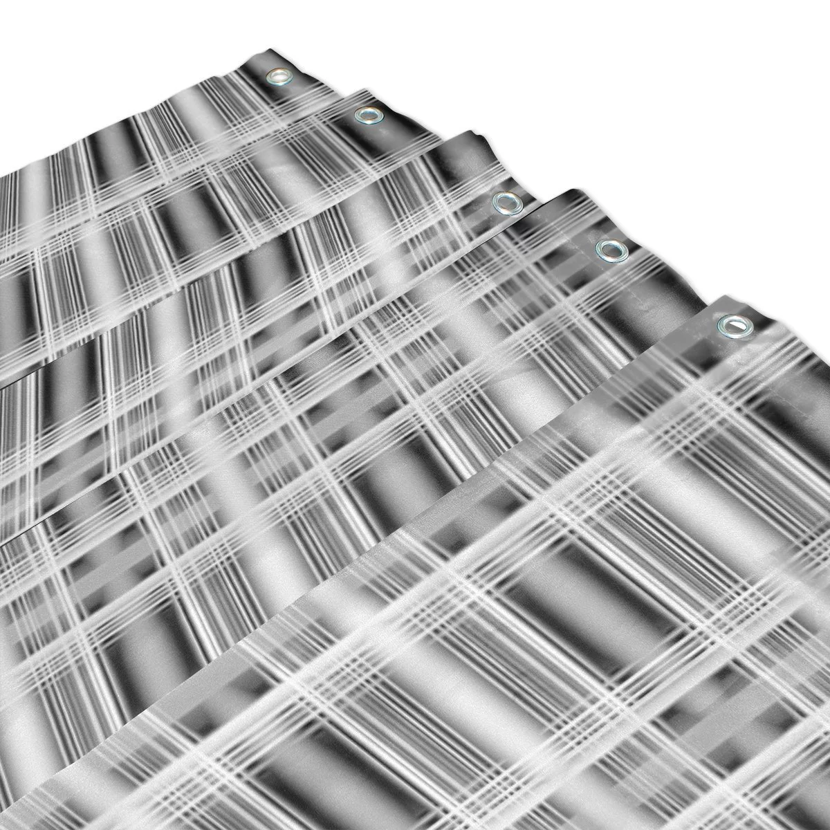 POPCreation Black And White Fantasy Stripe Shower Curtain Waterproof Bathroom Shower Curtain 60x72 inches