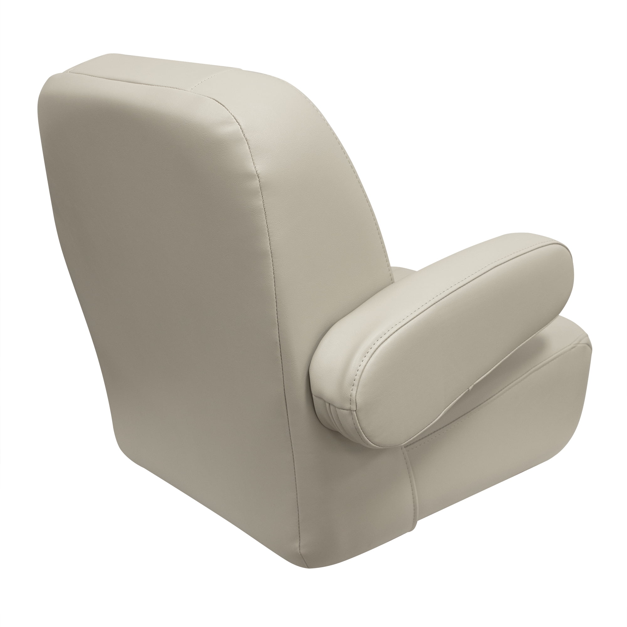 Wise 3127-990 Premier Series Mid Back Pontoon Helm with Flip Up Arm Rests, Platinum