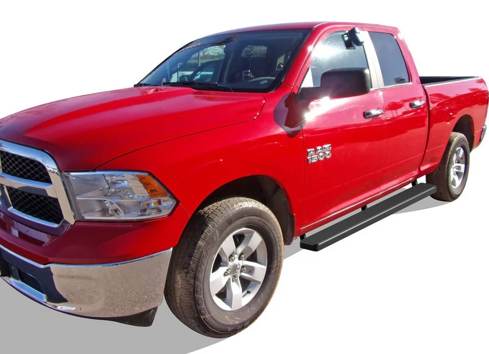 APS iBoard Running Boards 6 inches Matte Black Compatible with Dodge Ram 1500 2009-2018 Quad Cab Stainless Steel (Nerf Bars Side Steps Side Bars)