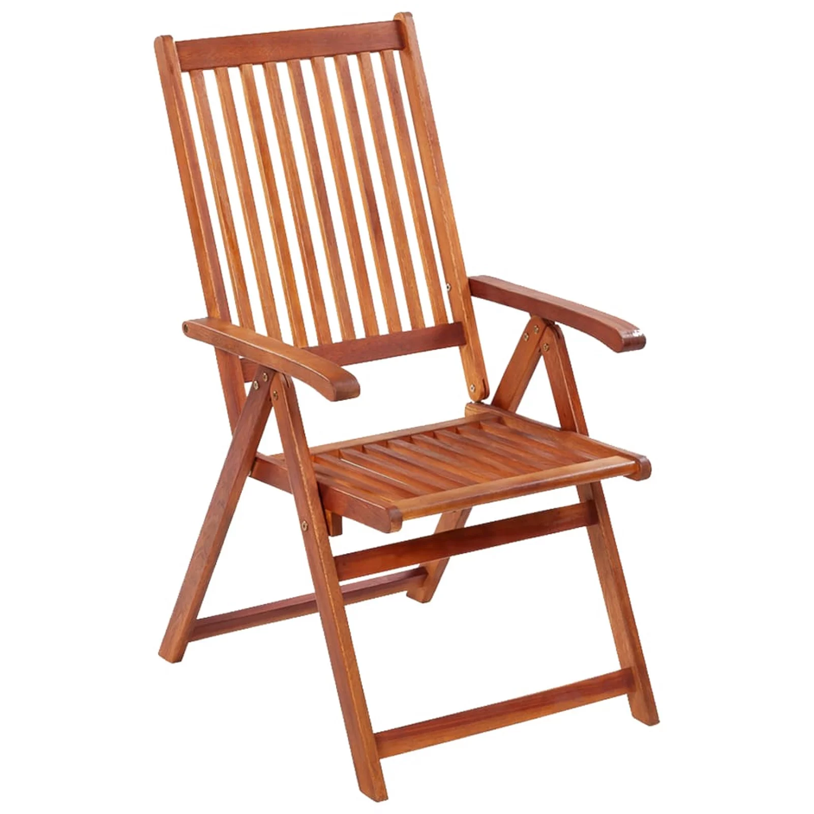 Walmeck Folding Patio Chairs 3 pcs Solid Acacia Wood