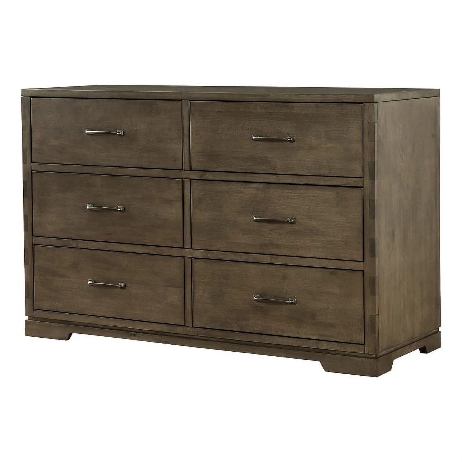 Westwood Design Dovetail 6-Drawer Contemporary Wood Dresser in Graphite Gray