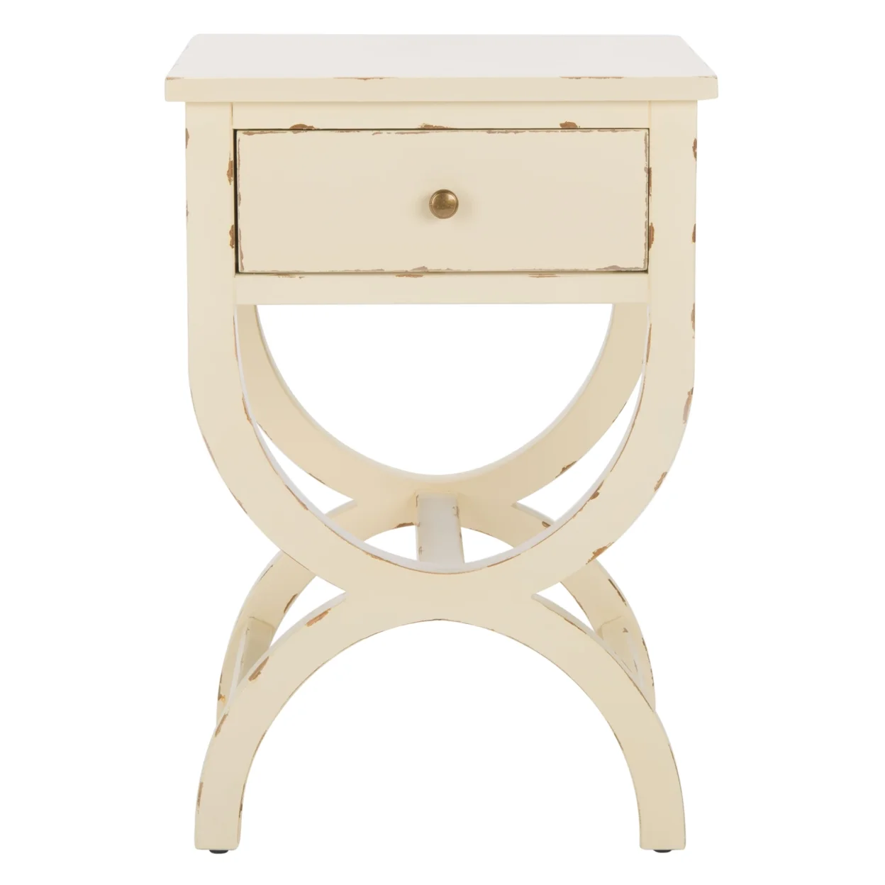 SAFAVIEH Maxine Nightstand With Storage Drawer Vanilla