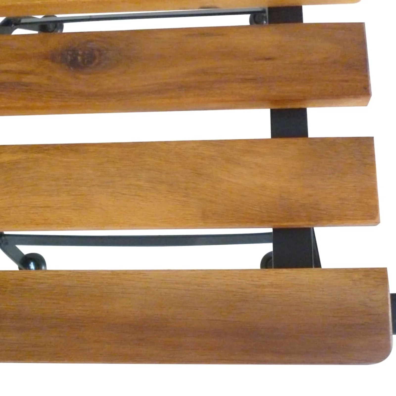 Walmeck Folding Patio Chairs 4 pcs Steel and Solid Wood Acacia