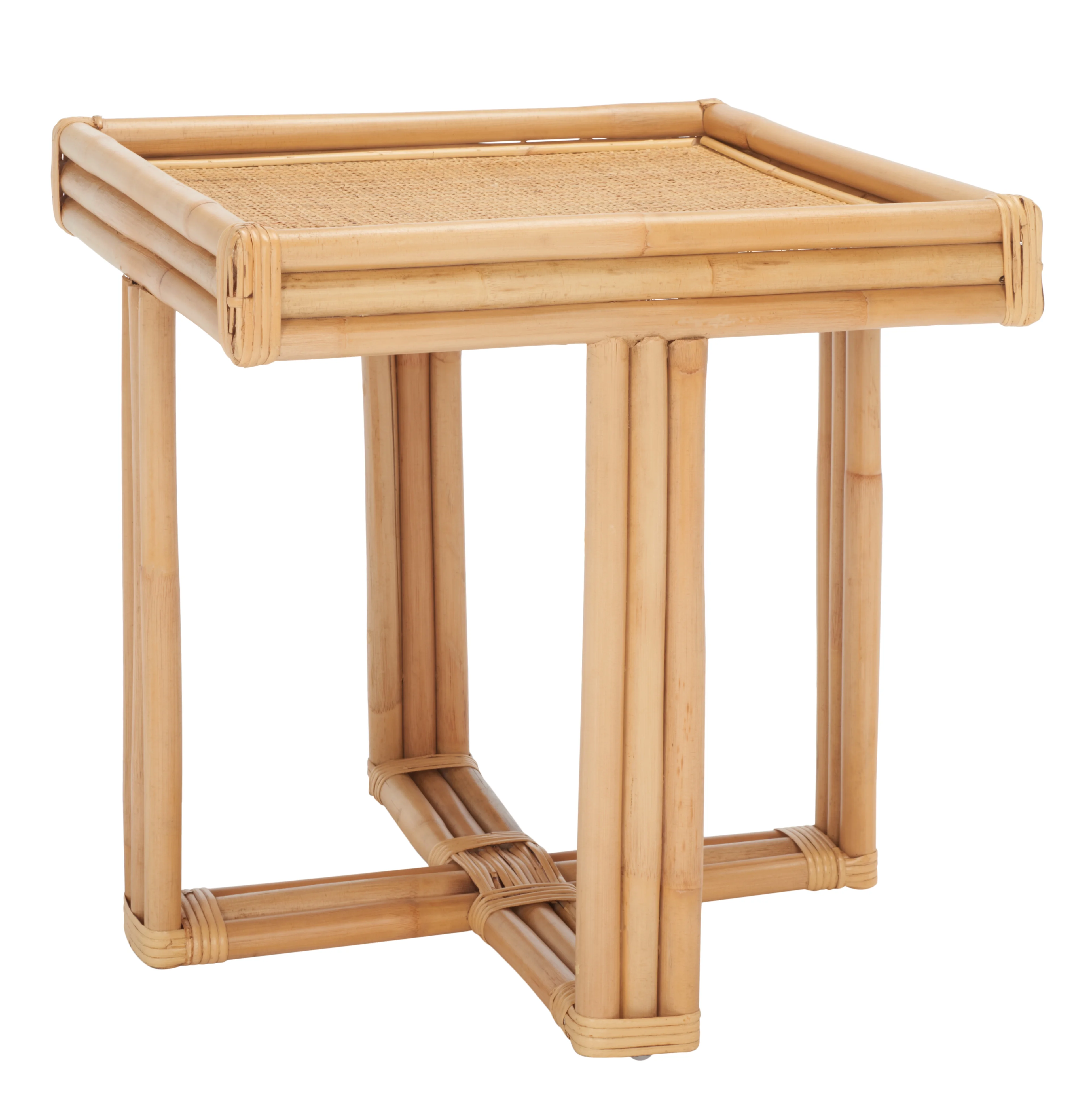 SAFAVIEH Juri Amish Natural Square Accent End Table (19.7 in. W x 19.7 in. D x 20.1 in. H)