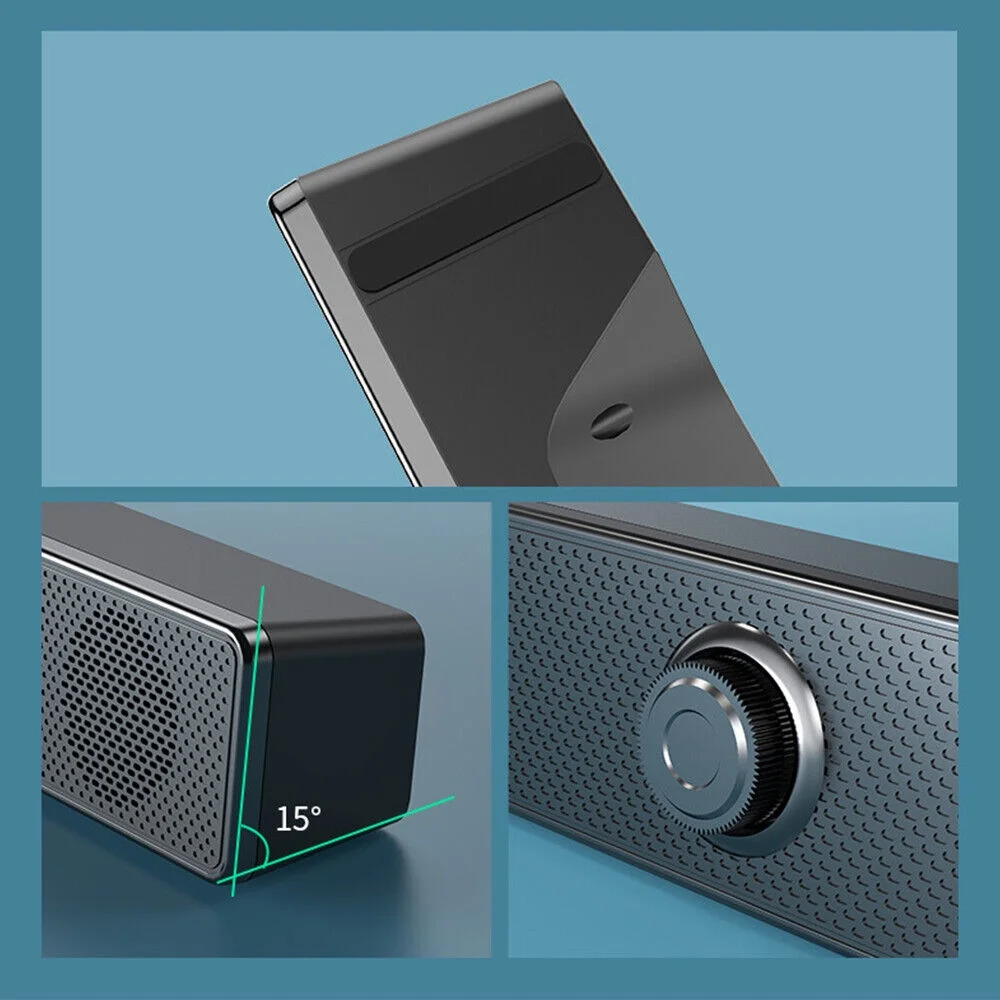 Onemayship Premium Sound Bar Black With Subwoofer 75W Home Theater TV Immersive 3D Audio System Wired Connection