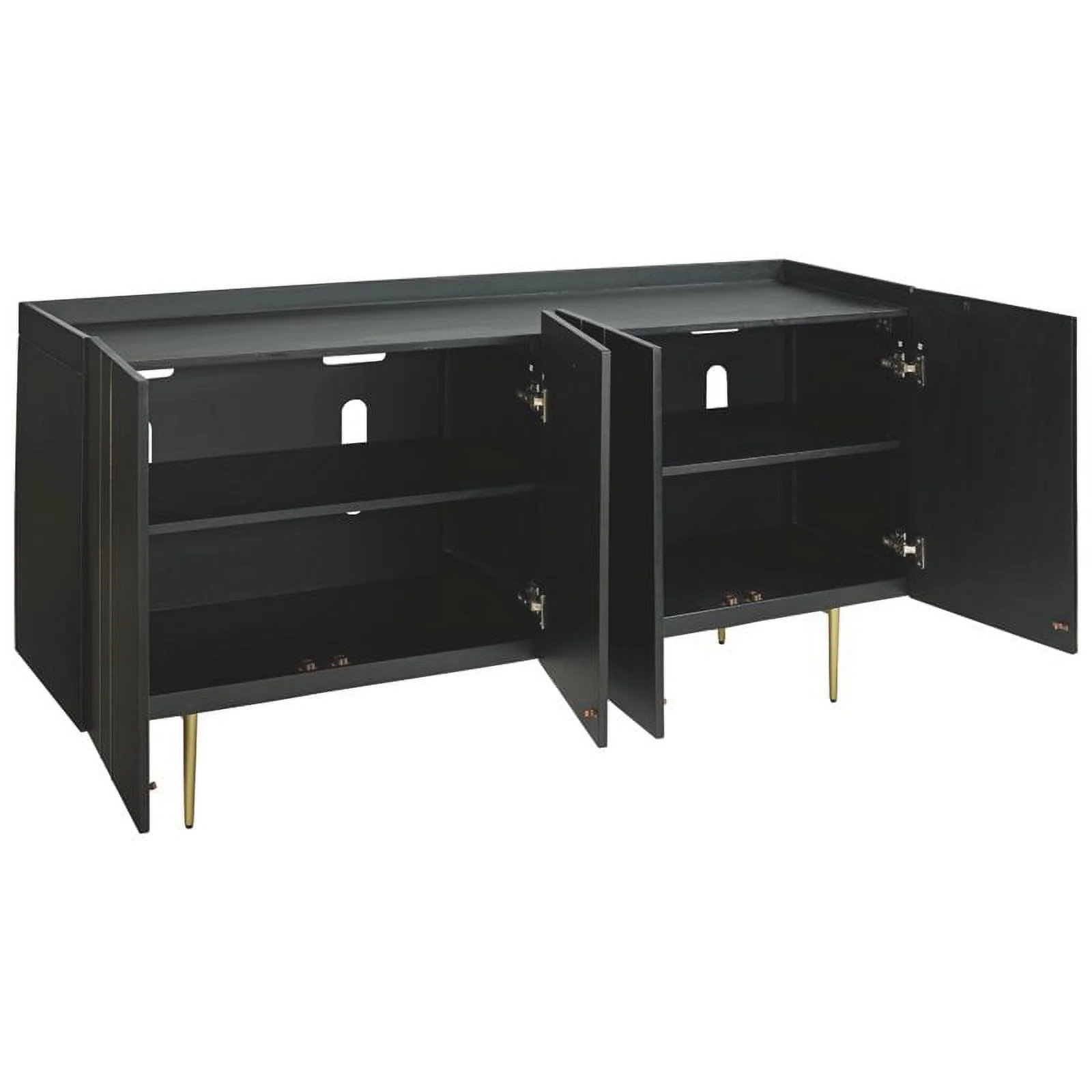 Bowery Hill Accent Cabinet in Black and Gold