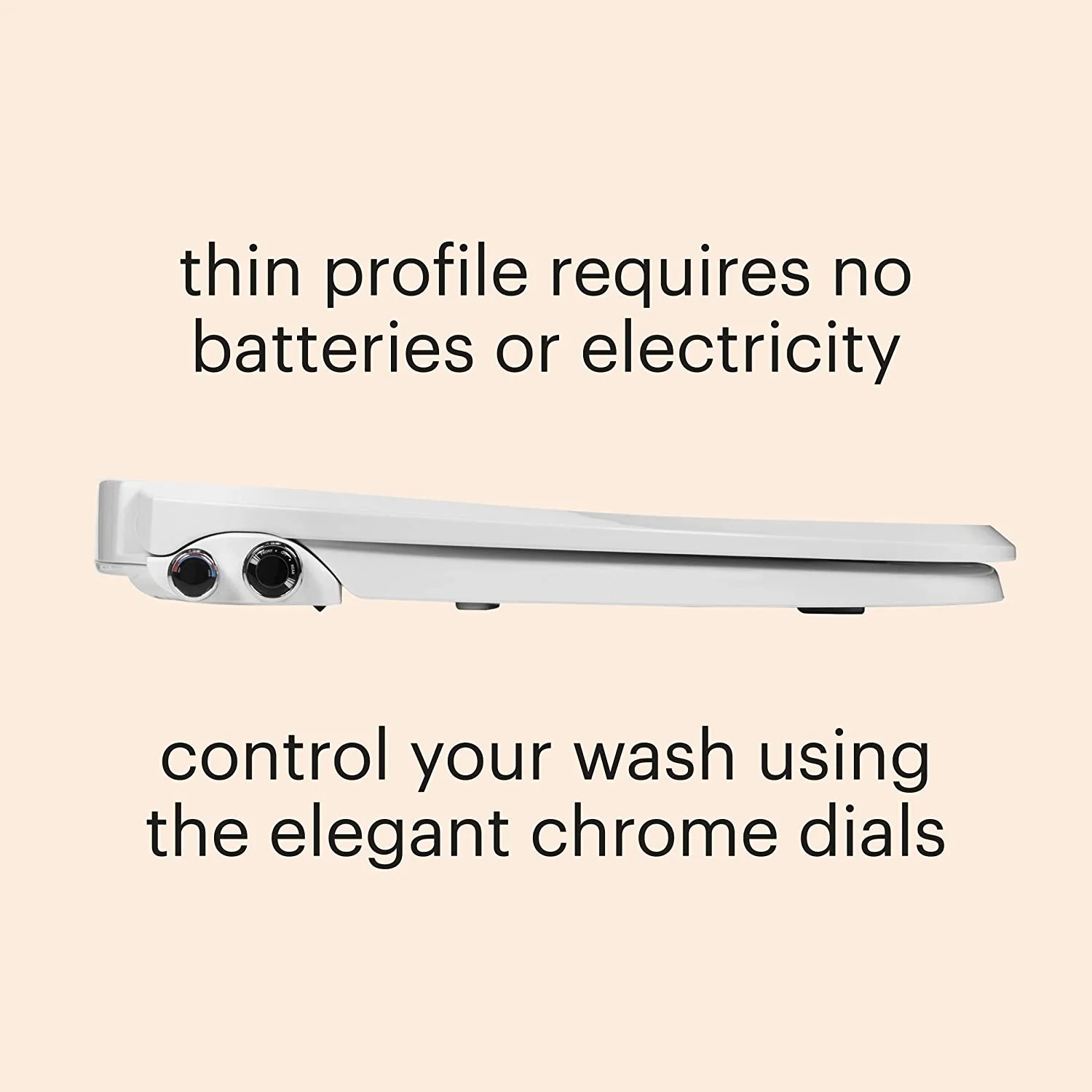 Brondell Bidet Toilet Seat, Elongated, Dual Temperature/Nozzle, S102-EW - White