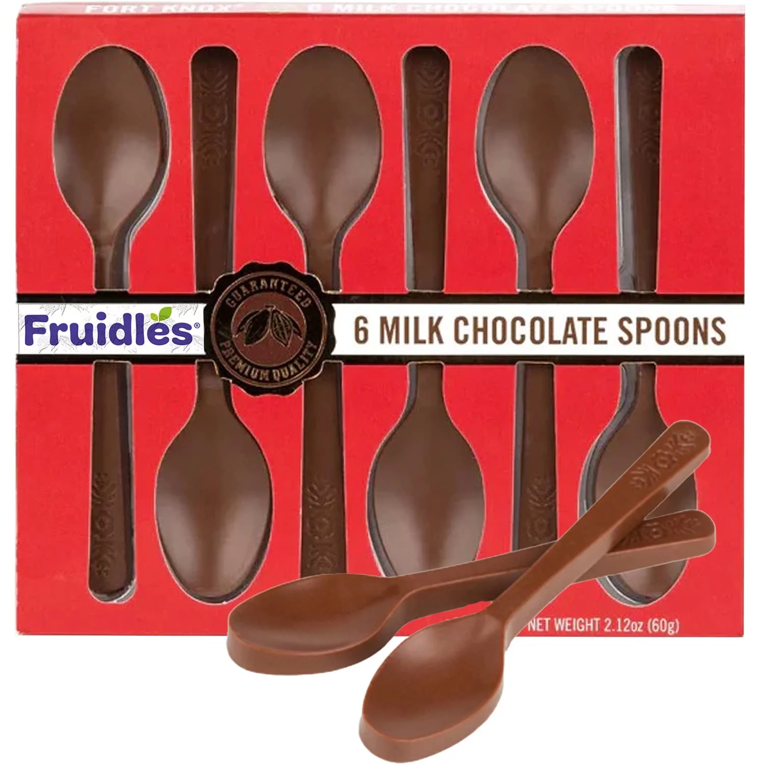 Milk Chocolate Spoons, Candy Hot Chocolate Stirring Edible Spoons, Gourmet Milk Cocoa Edible Spoon Stirrers, Non-Gmo, Dairy, 2.12 Oz (6 Spoons Per Box) (4-Pack)