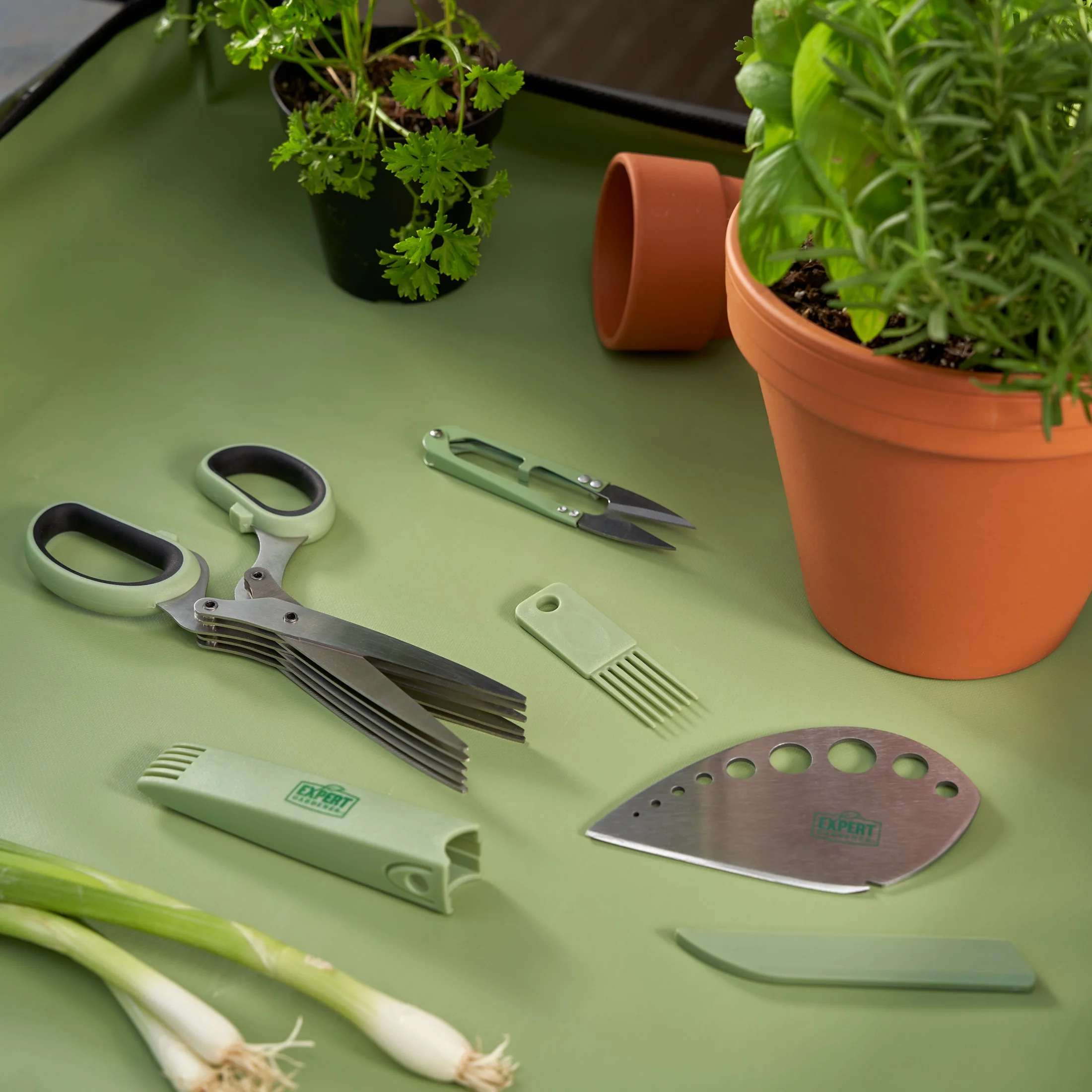 Expert Gardener Herb Tools Set, 9-Piece, New, Green