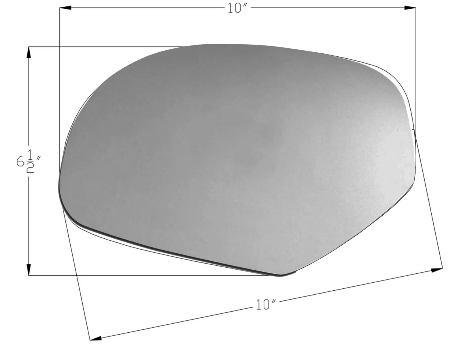 APA Replacement for Exterior Rear View Mirror Glass Non-Heated with Adhesive Pads 2007 - 2014 SILVERADO SIERRA YUKON TAHOE SUBURBAN ESCALADE Driver Left Side GM1323784