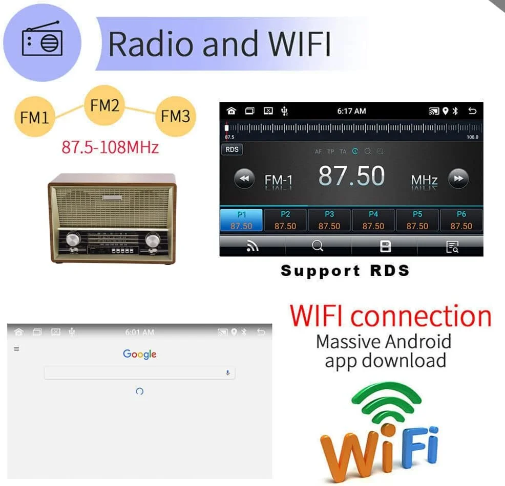 THONZER Android 11.0 Double Din Car Stereo for Toyot-a Camry 2000-2006 9 Inch HD Touchscreen in-Dash GPS Navigation with CarPlay Android Auto Bluetooth/FM Radio/RDS/WiFi/Mirror-Link(2G+32G)