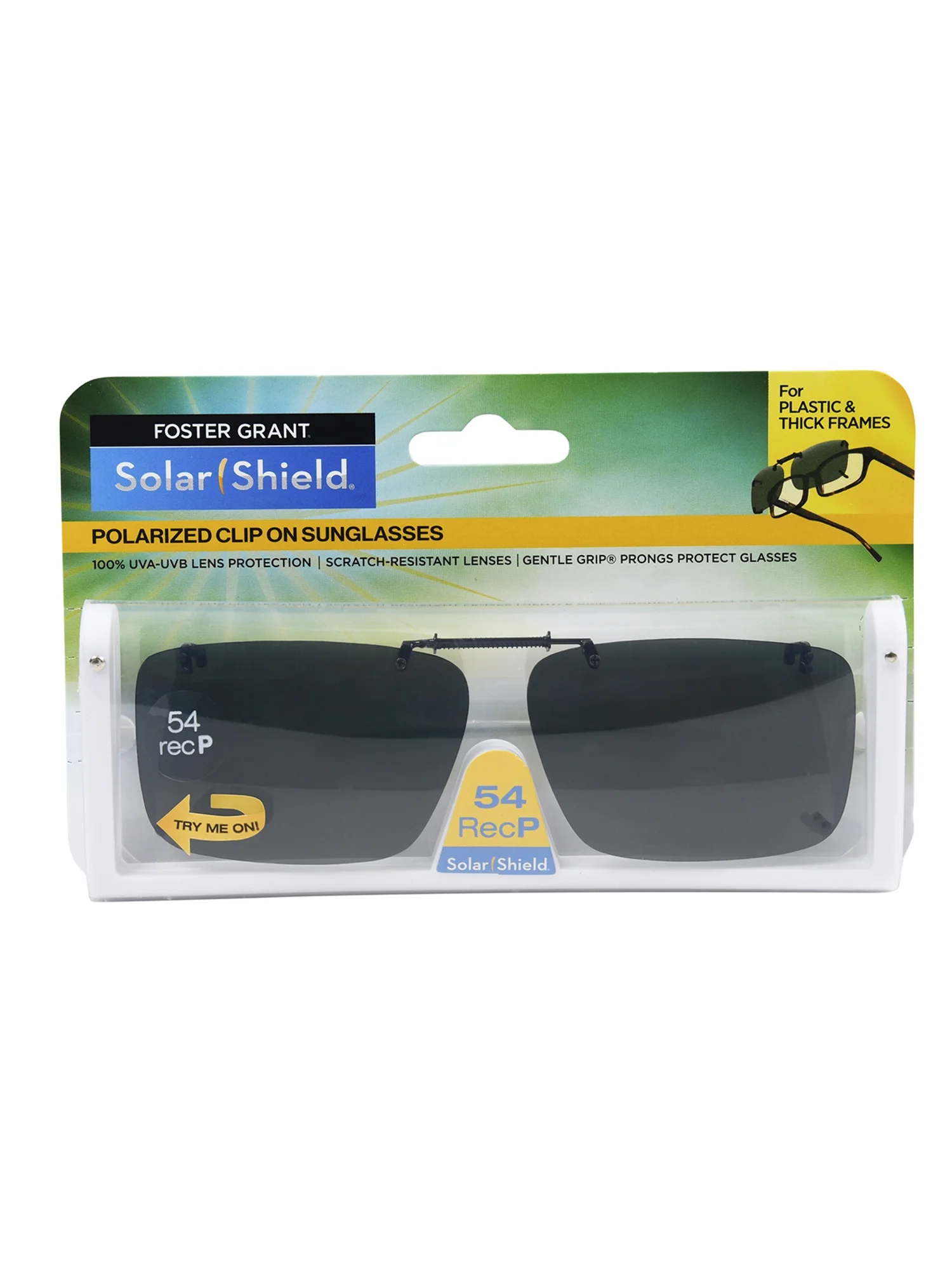 Solar Shield Dioptics Women's Rectangle Fashion Sunglasses Black