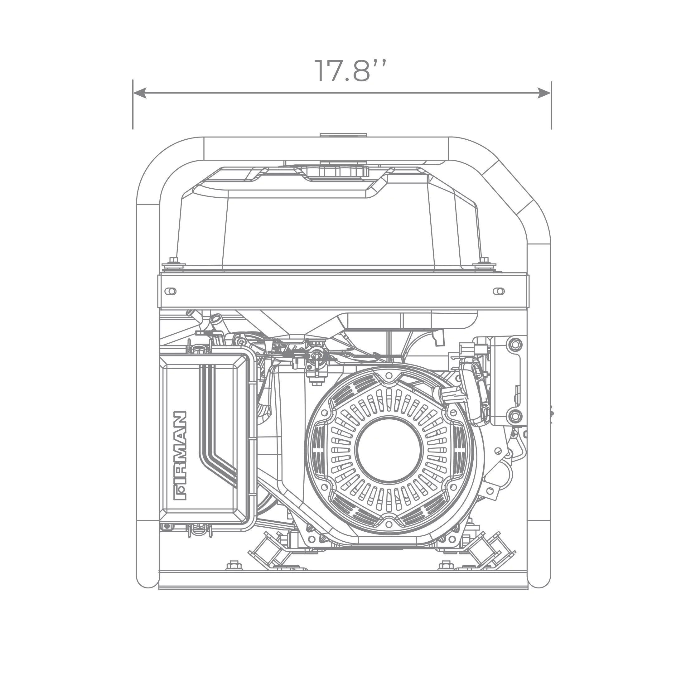 Firman P03607 4550/3650 Watt Gas Recoil Start Generator, CARB