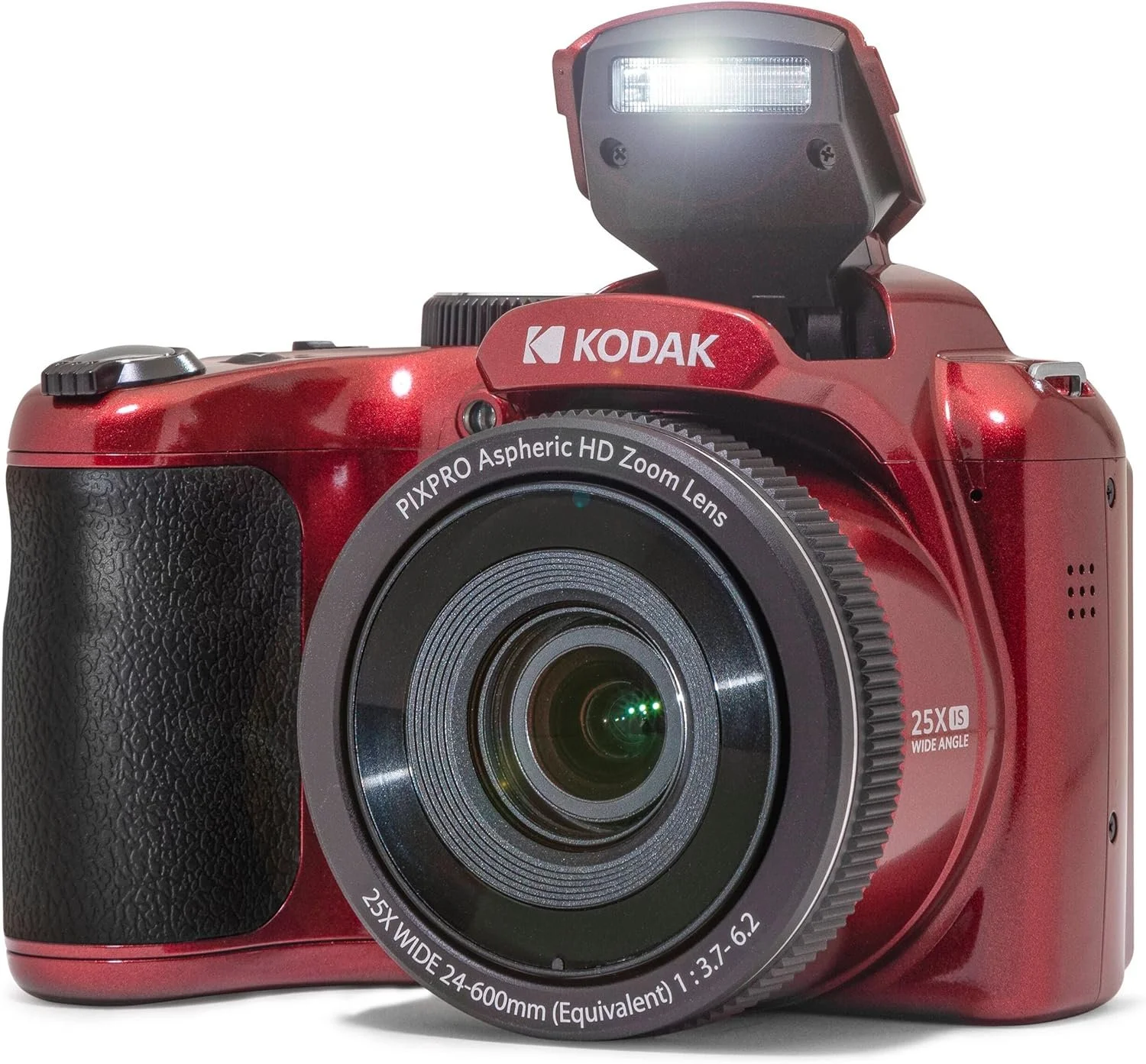 Kodak PIXPRO Red AZ255 16MP Digital Camera 25X Optical Zoom 24mm Wide Angle Lens Optical Image Stabilization 1080P Full HD Video 3
