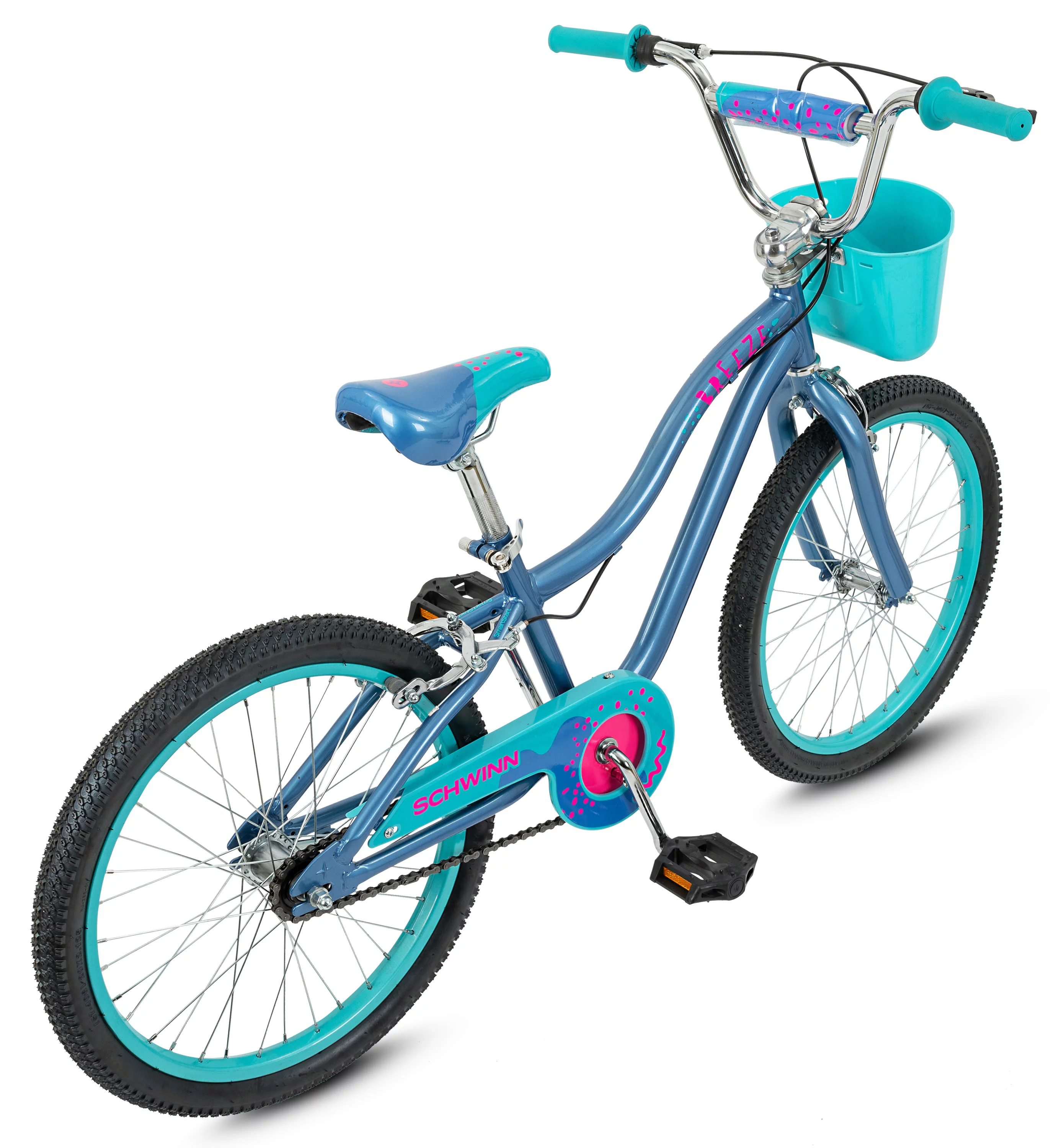 Schwinn 20-in. Breeze Girls Kids Bike with Basket, Periwinkle