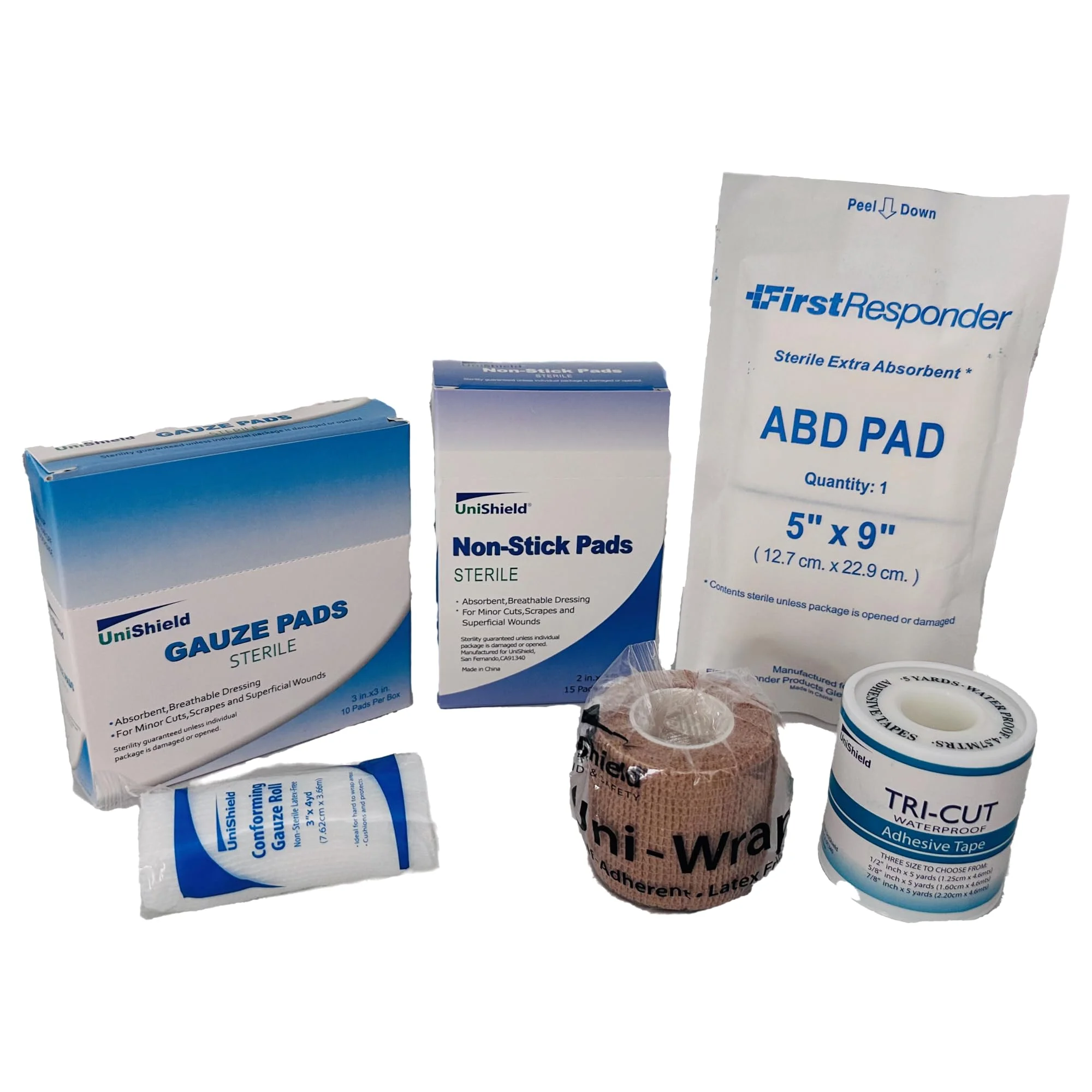 UniShield Antibiotic, Emergency Metal First Aid Wall Mountable Cabinet, 1500 Pcs