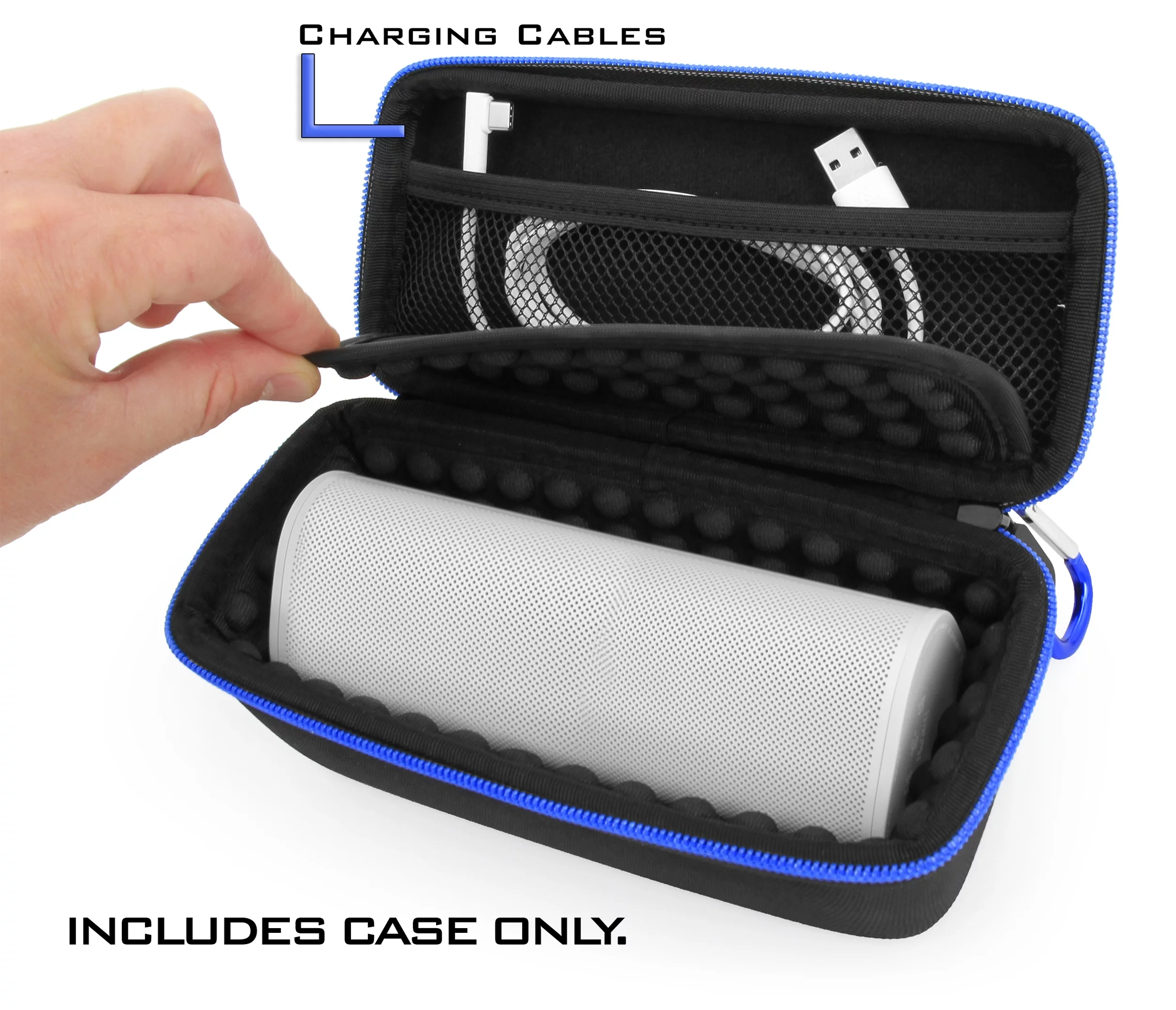 CM Hard Case Compatible with Sonos Roam Portable Smart Speaker and Bluetooth Accessories - Black Hard Case for The Roam Portable Speaker Only
