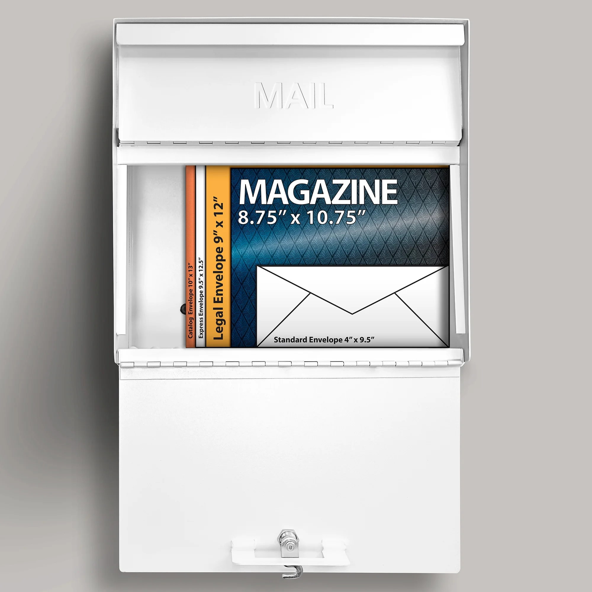 Mail Boss Metro Locking Security Mailbox, Alpine White