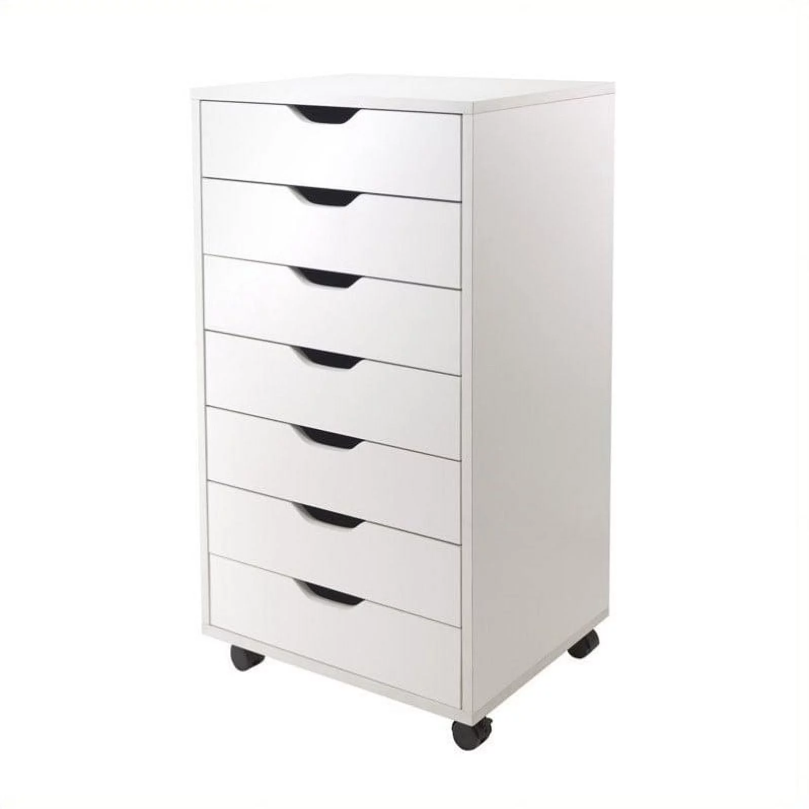 Home Square 2 Piece Composite Wood Filing Cabinet Set with 7 Drawer in White