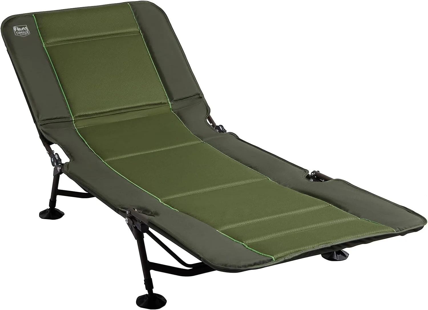 YANPO Folding Camping Cot, Heavy Duty Cot with Comfortable Pad, Portable Travel Camp Cots for Home or Outdoor, Supports 300 LBS, Green