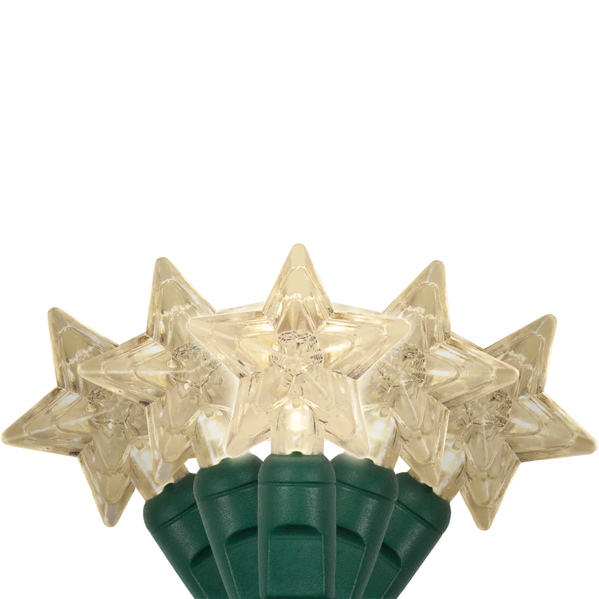 LED Star Lights String Outdoor Star Lights LED String, Snowflake Shaped Lights Outdoor Star Lights String Lights, Indoor-Outdoor (35 Lights, 17 Ft, Warm White Star Lights)