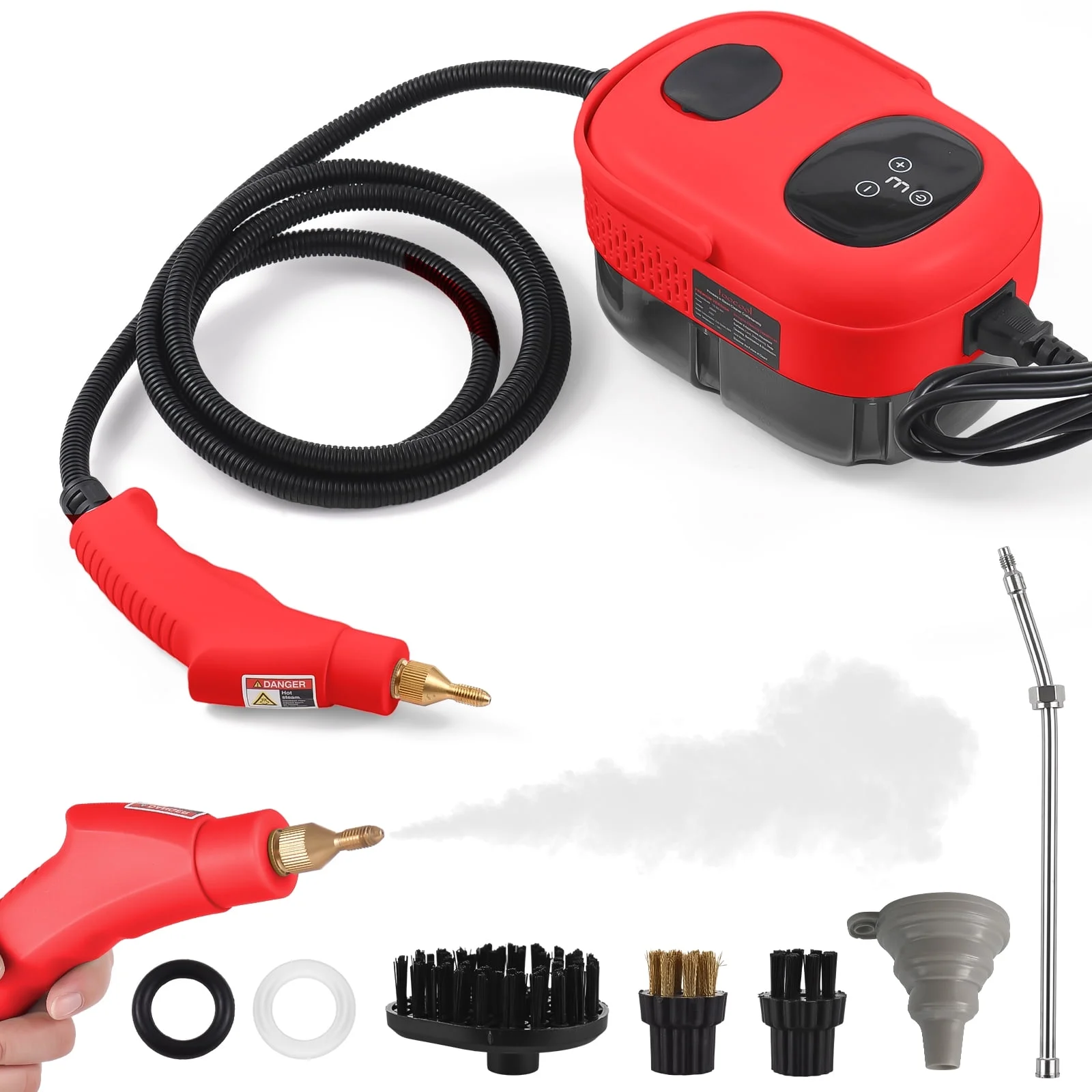 Anself 1100ml 3 Bar Handheld Steam Cleaner by Andoer, High Temperature Pressurized Cleaning Machine for Effective Home Cleaning