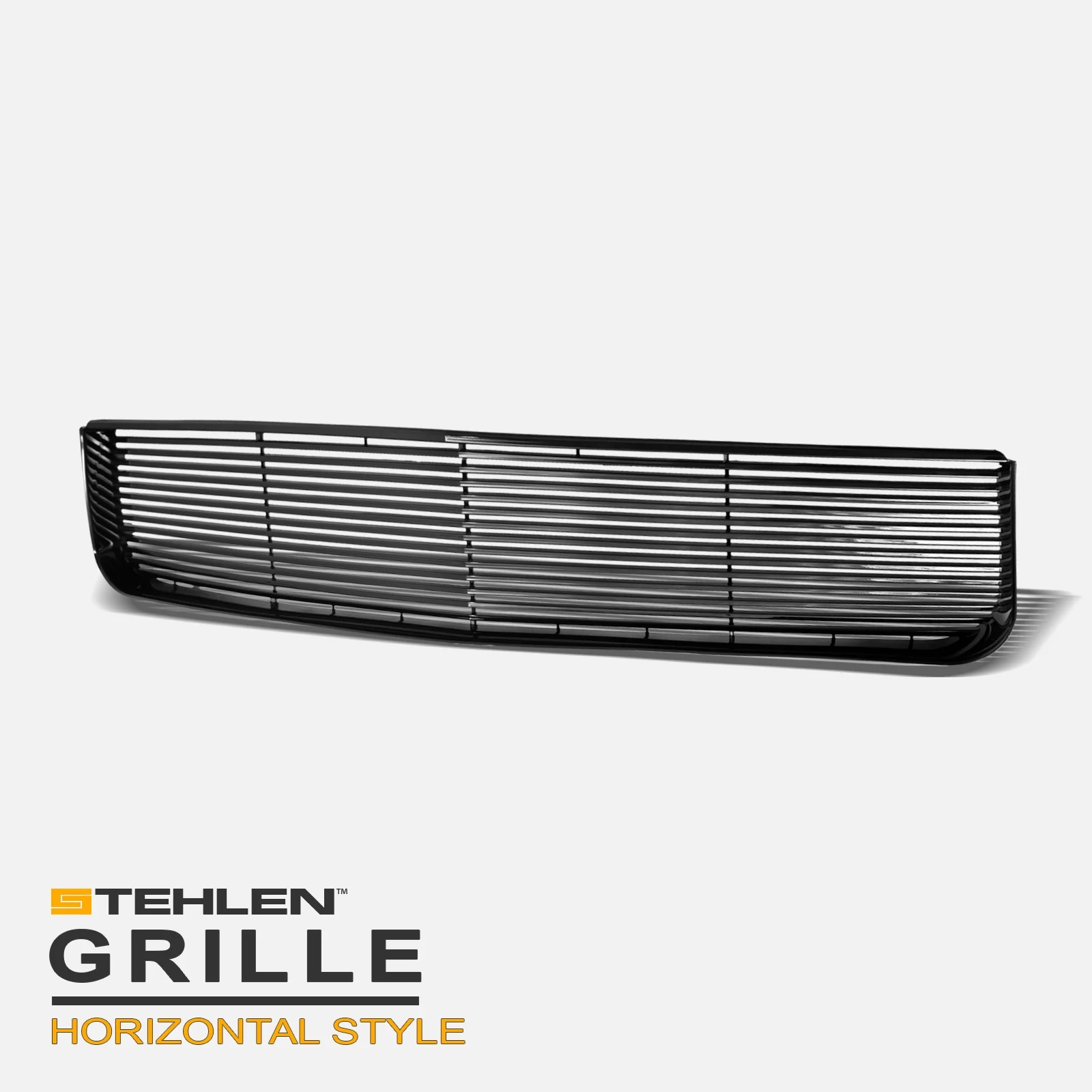 Stehlen 642167820536 Horizontal Front Hood Bumper Grille - Black For 2005-2009 Ford Mustang V6