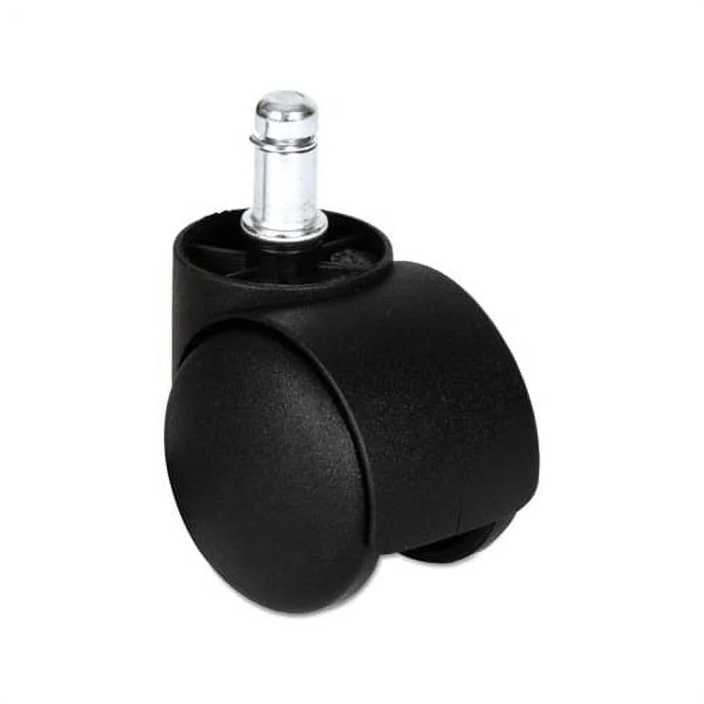 Dual Wheel Hooded Casters B Stem, 1.5" Caster, Black