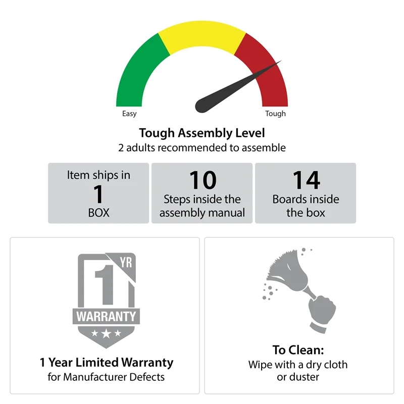 Pemberly Row Rustic Farmhouse Bookcase Cabinet - White w/Brown Oak