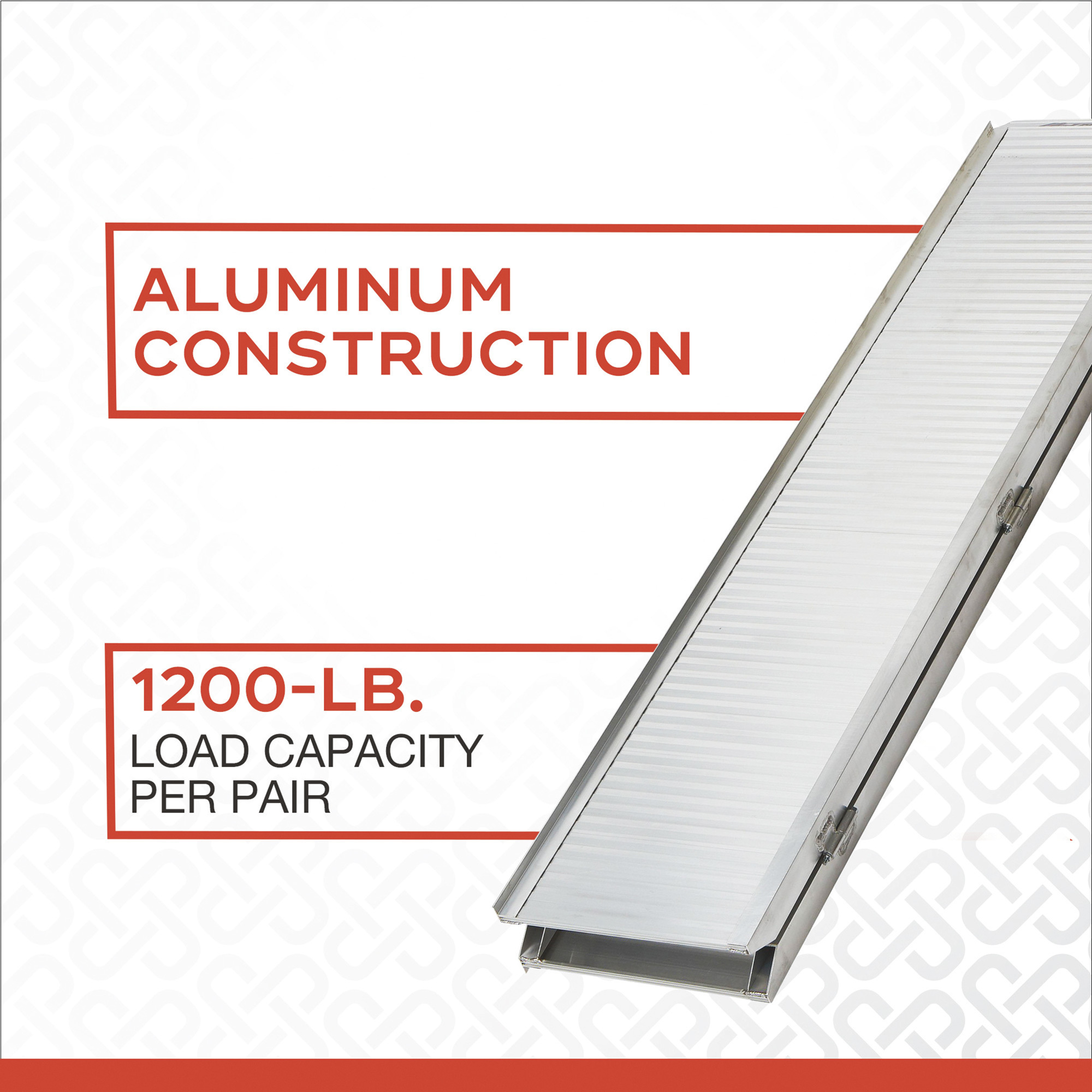 Ultra-Tow Aluminum Mobility Ramp Set, 1200-Lb. Capacity, 30in.W x 72in.L