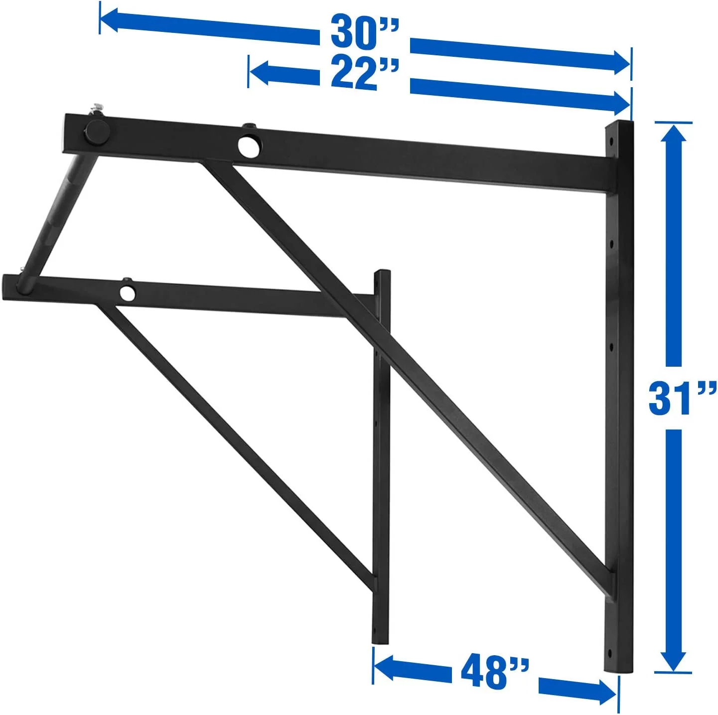 Yes4All Heavy Wall Mount Chin Up Bar + Resistance Band 25lb, Black, Combo