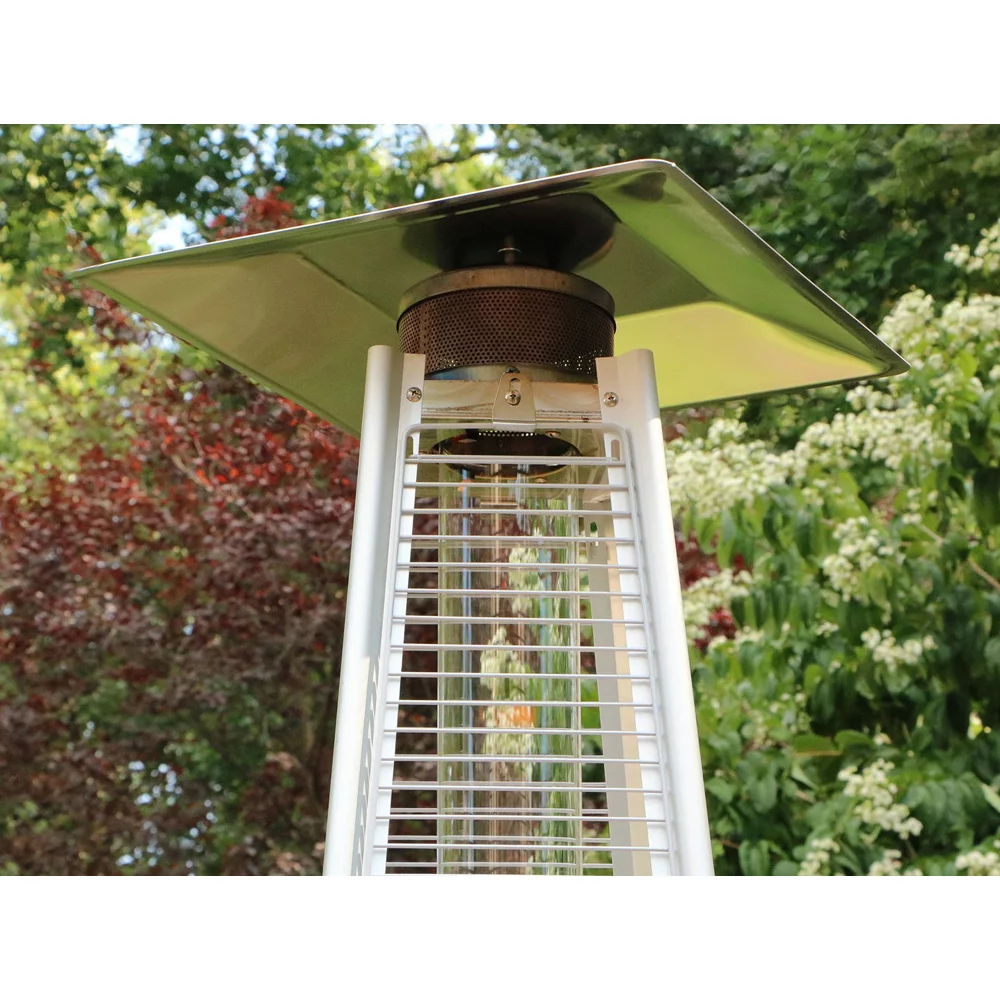 Hanover 7 ft. 42,000 BTU Pyramid Propane Patio Heater in Stainless Steel
