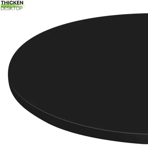 WTYNKAE 23.5'' Round Adjustable Height Wood  Pub Table Adjustable Range 27.5"-36" Living Room Dining Room  Cocktail Table (White Black)