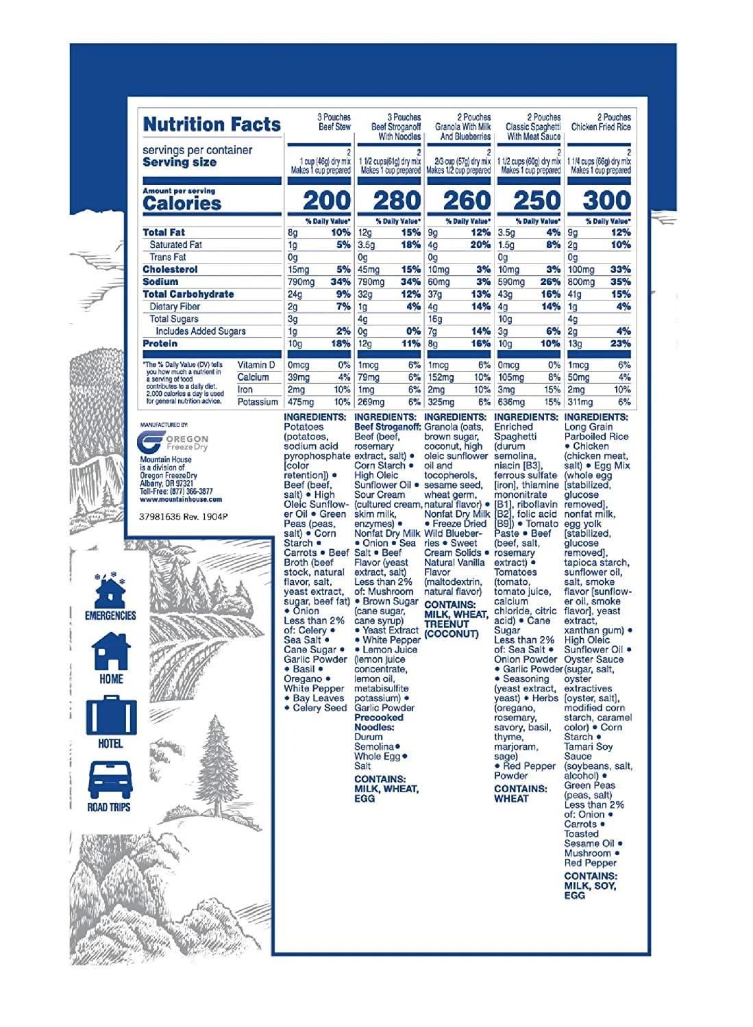 YILAN Classic Bucket | Freeze Dried Backpacking & Camping Food | 24 Servings