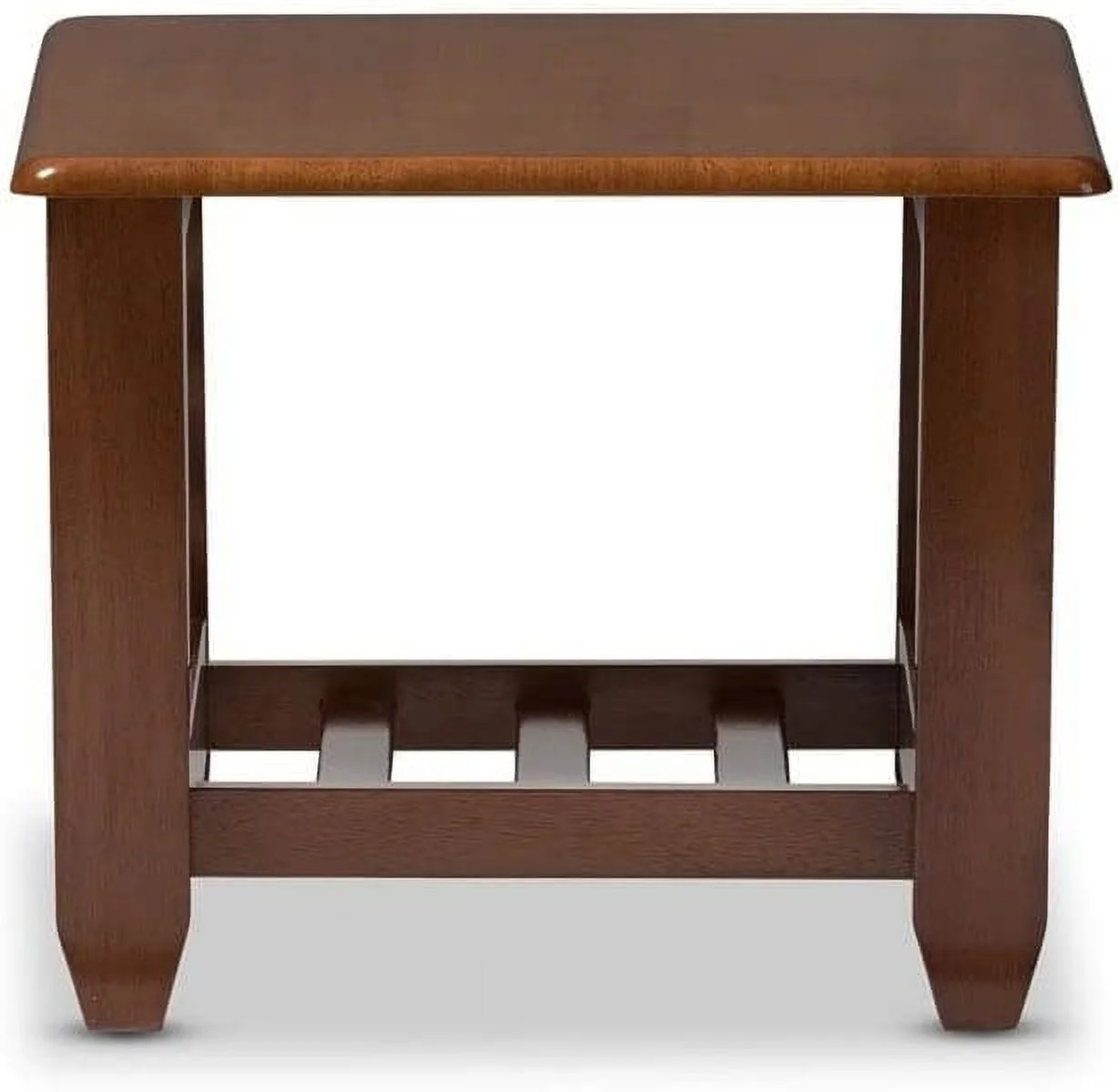 HYHBIBOOM Modern Wood End Table with Open  in Cherry Brown