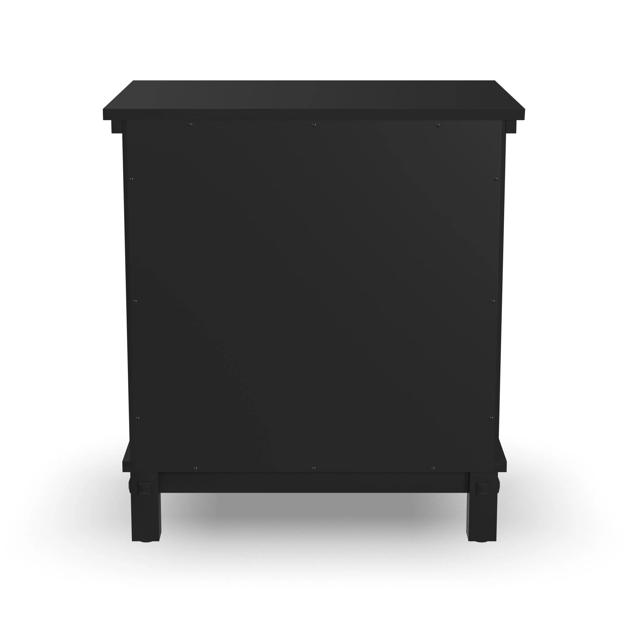 Homestyles Oak Park 1-Drawer Traditional Wood Closed Nightstand in Black