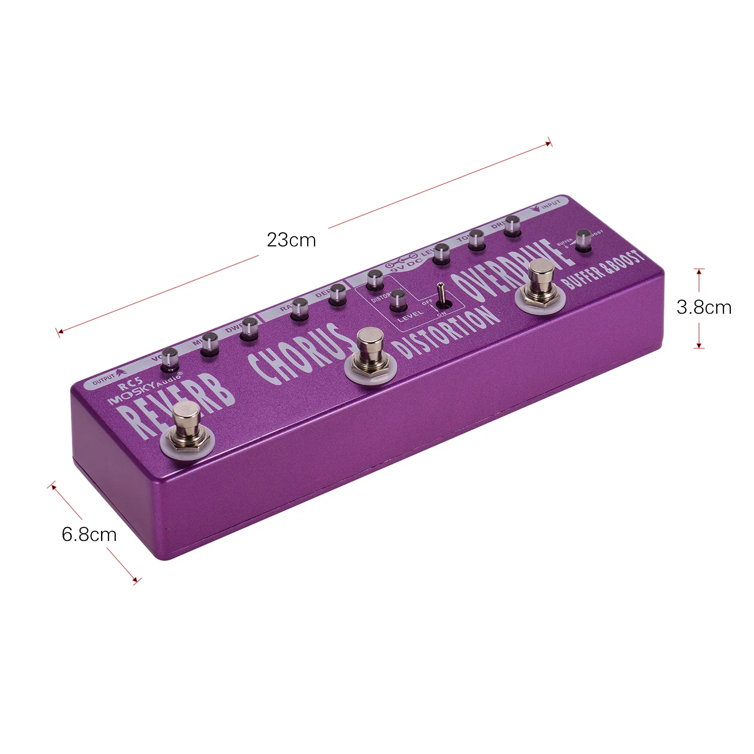 Effect Pedal,Pedal Buffer Metal 6-in-1 Pedal Buffer Rc5 Buffer Metal Shell Eryue Huiop Buzhi